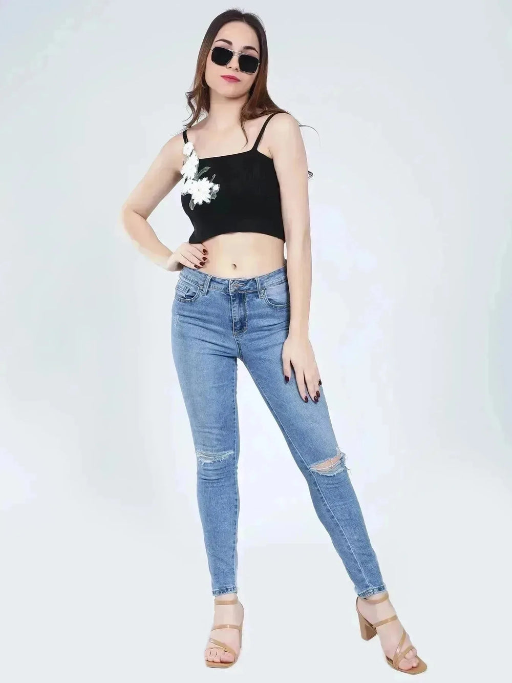 Floral Appliques Cami Top