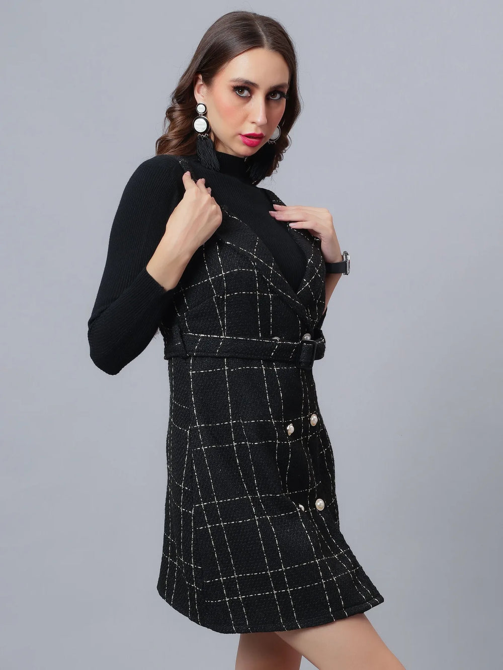 Button Accent Dress