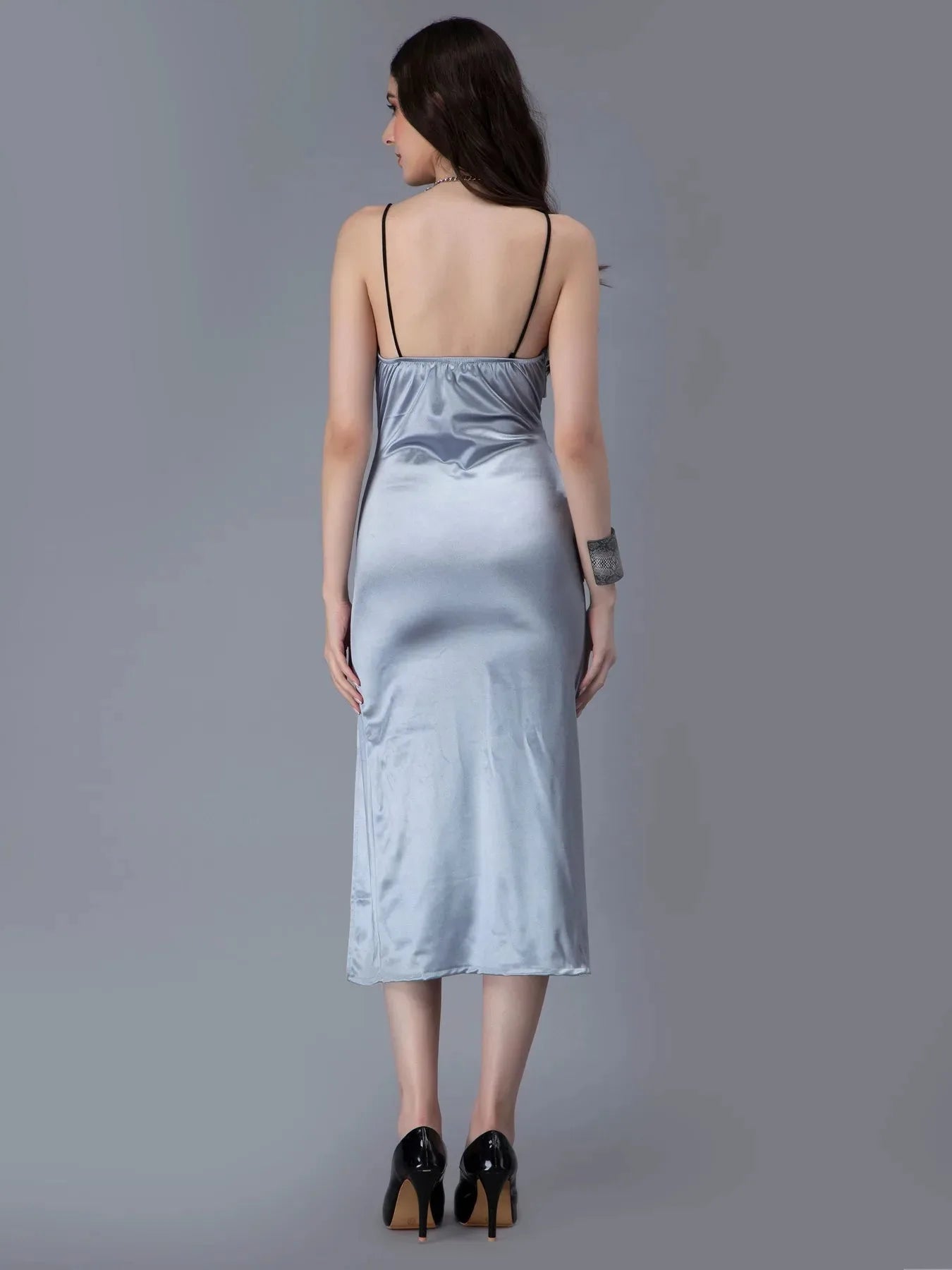Cross Front Satin Dress