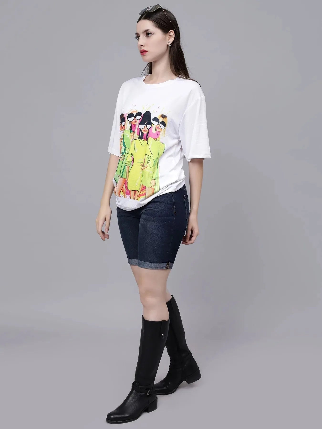 Girl Gang Graphic Oversized T- Shirt