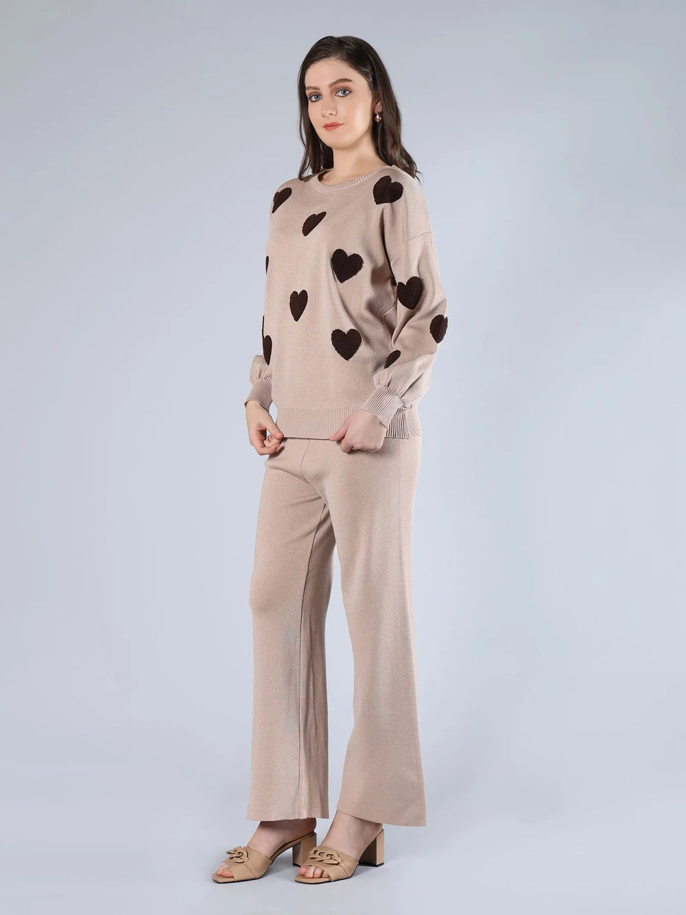 Heart Knitted Two Piece Set