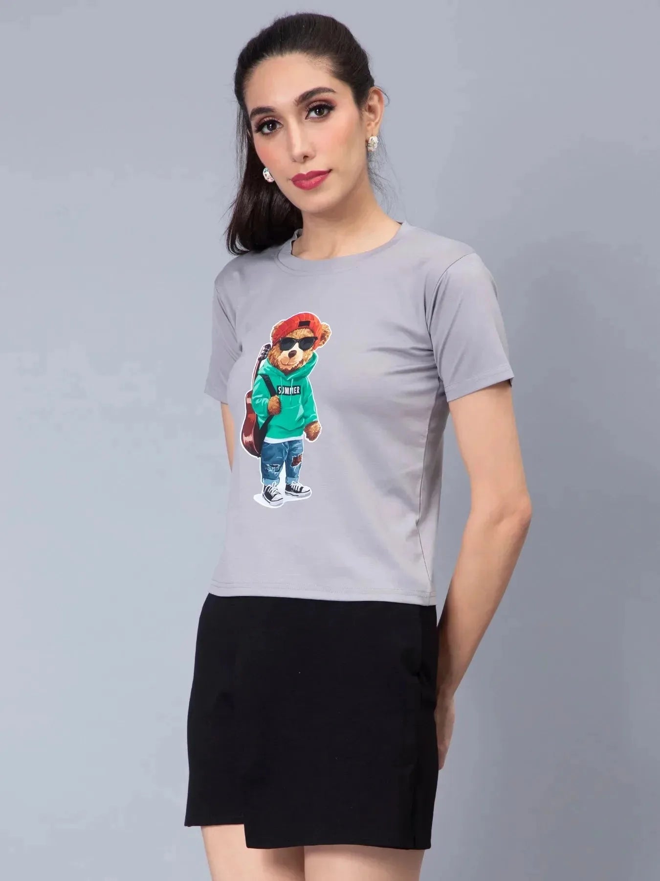 Rockstar Bear Print T-Shirt