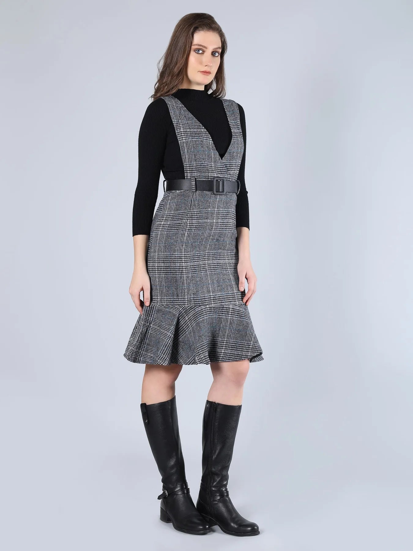 Plaid Winter Midi Dress