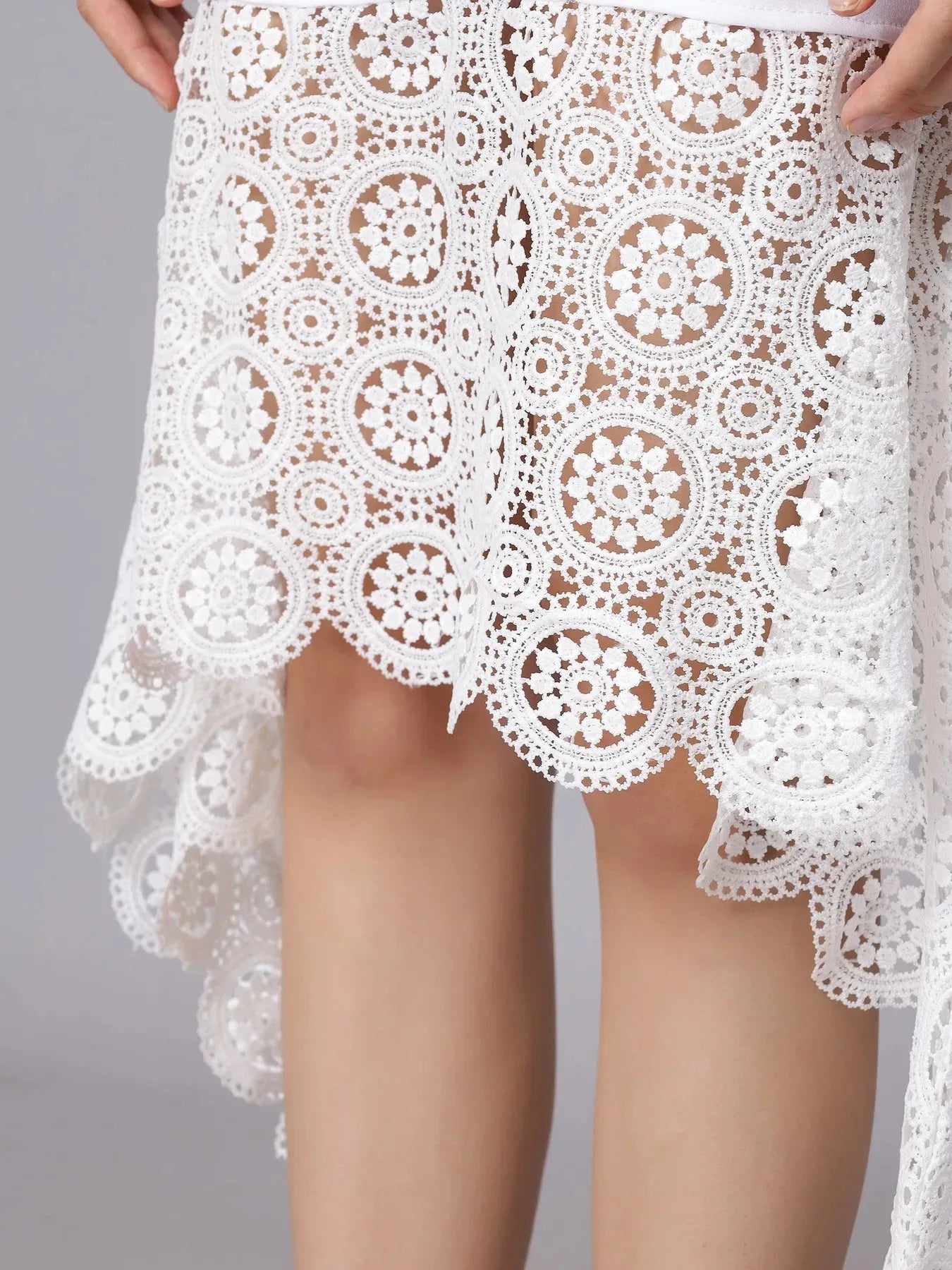 Elegant Mermaid Spaghetti Lace Dress