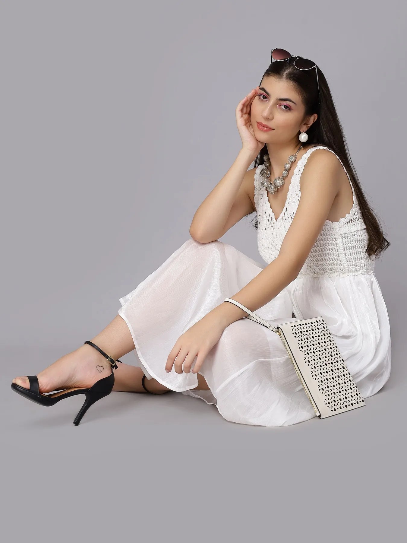 Summer Crochet Midi Dress