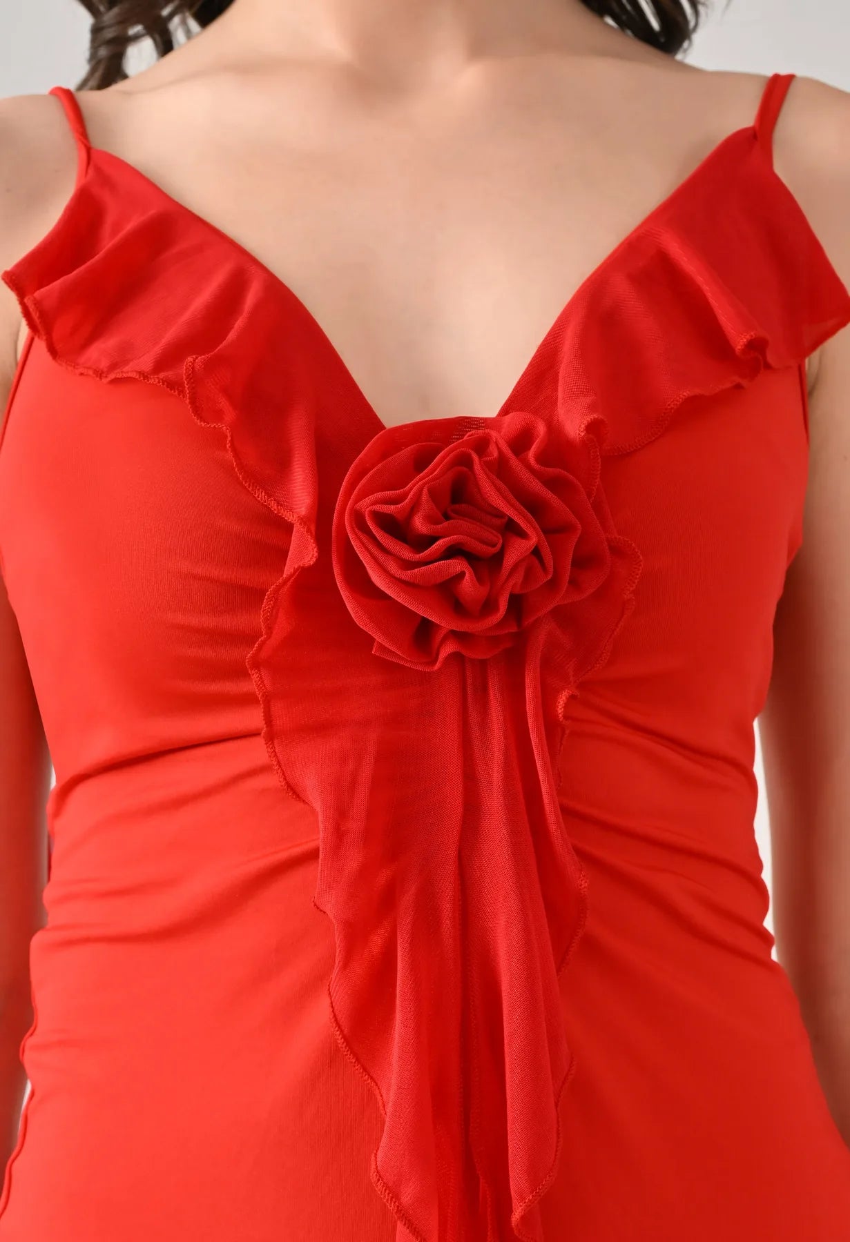 Ruffled Backless Maxi Dress