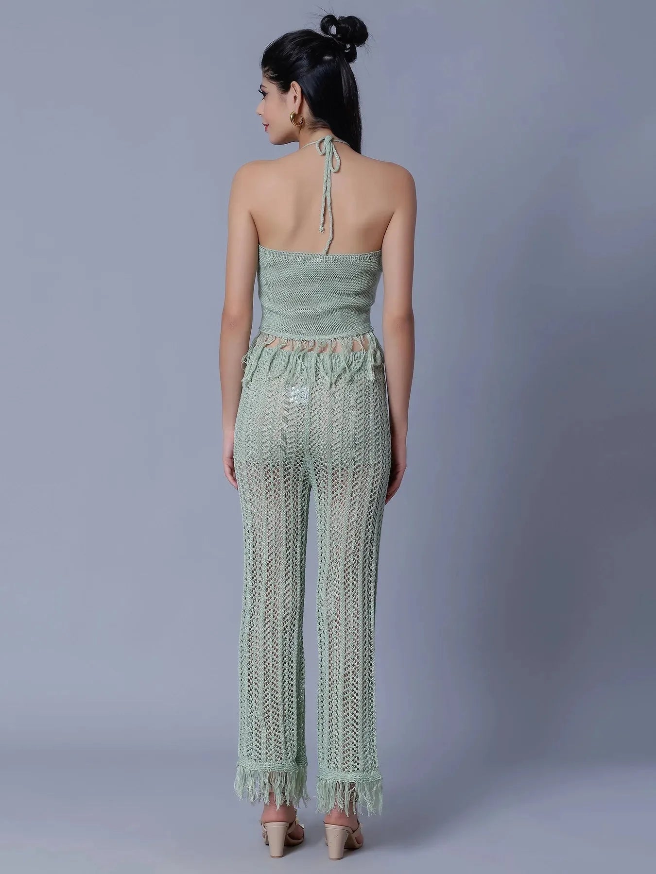 Sexy Crochet Two Piece Set