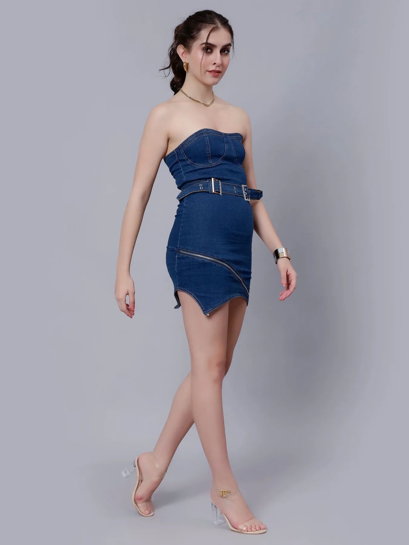 Bodycon Denim Tube Dress