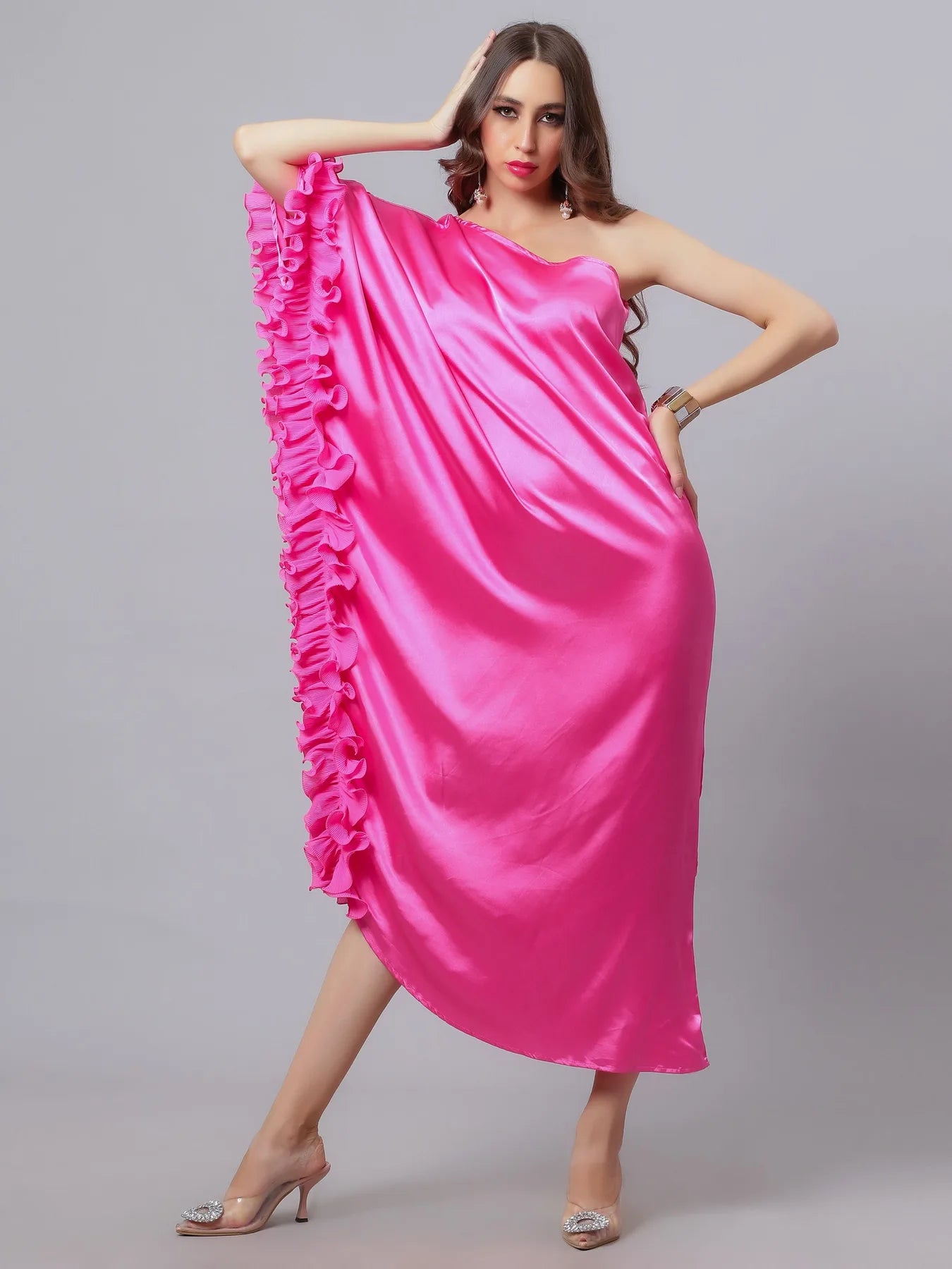 Ruffled Slip Dress