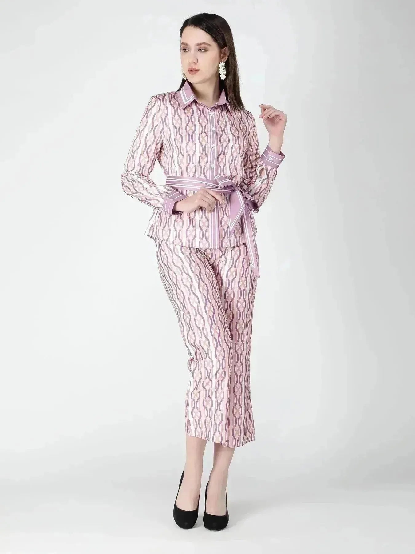 Chain Print Two-Piece Set