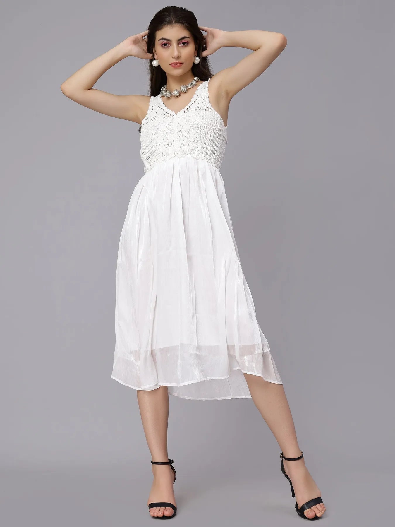 Summer Crochet Midi Dress
