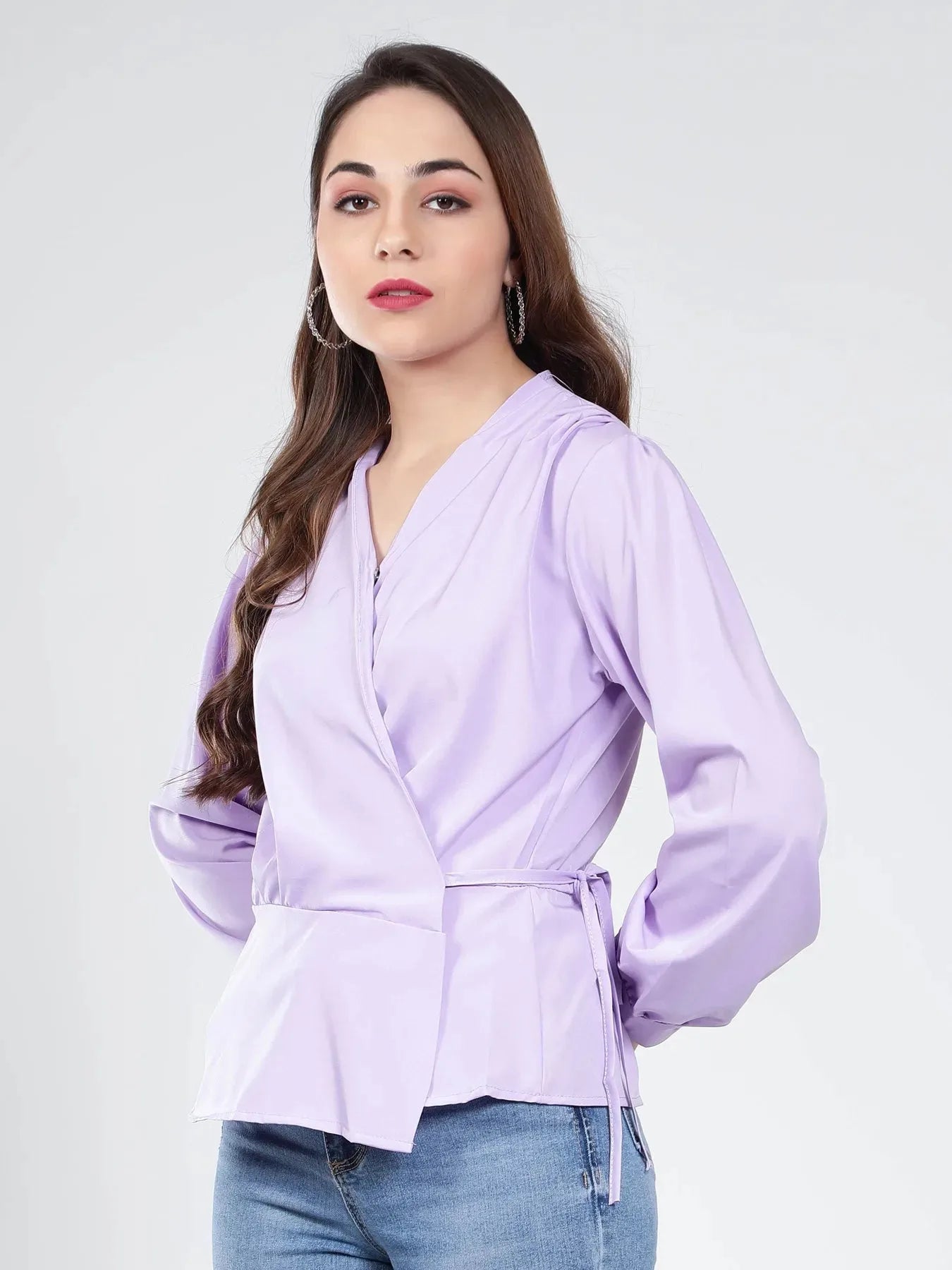 Front Overlap Top with Tie Ups