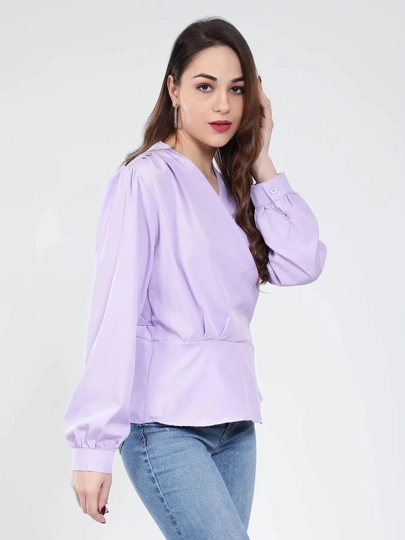 Front Overlap Top with Tie Ups