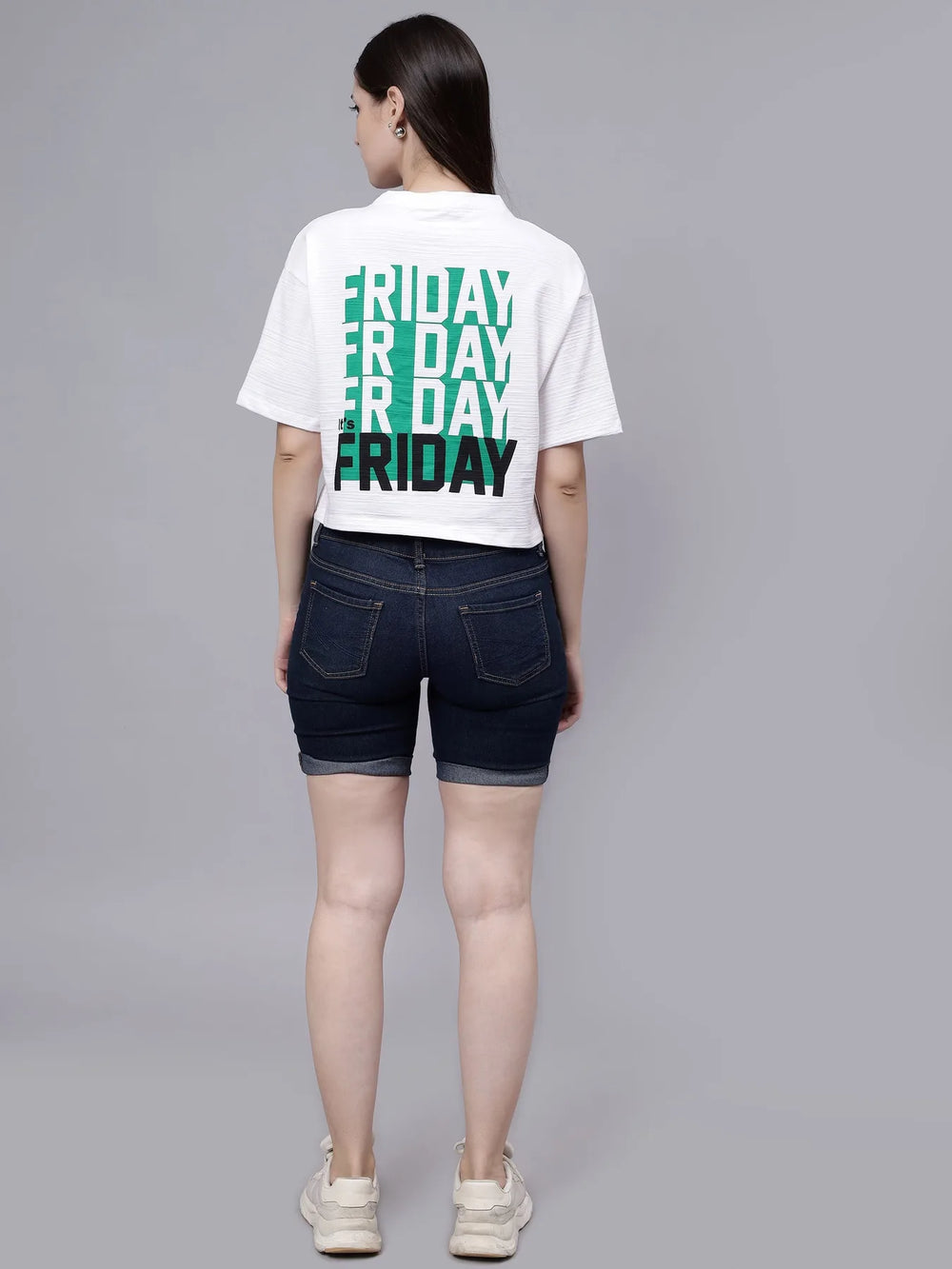 Friday Printed Crop T-Shirt