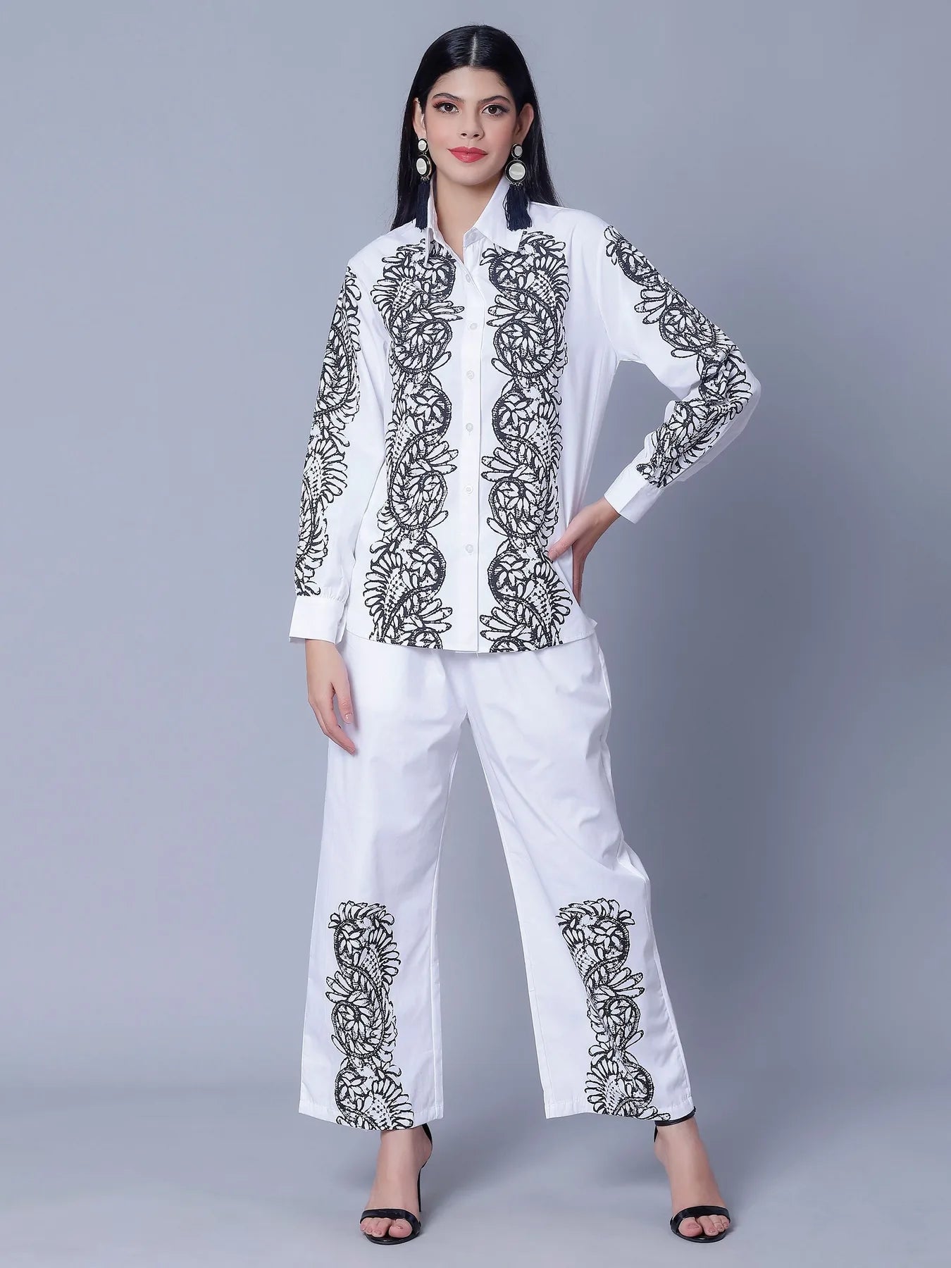 Elegant Printed Two-Piece Set