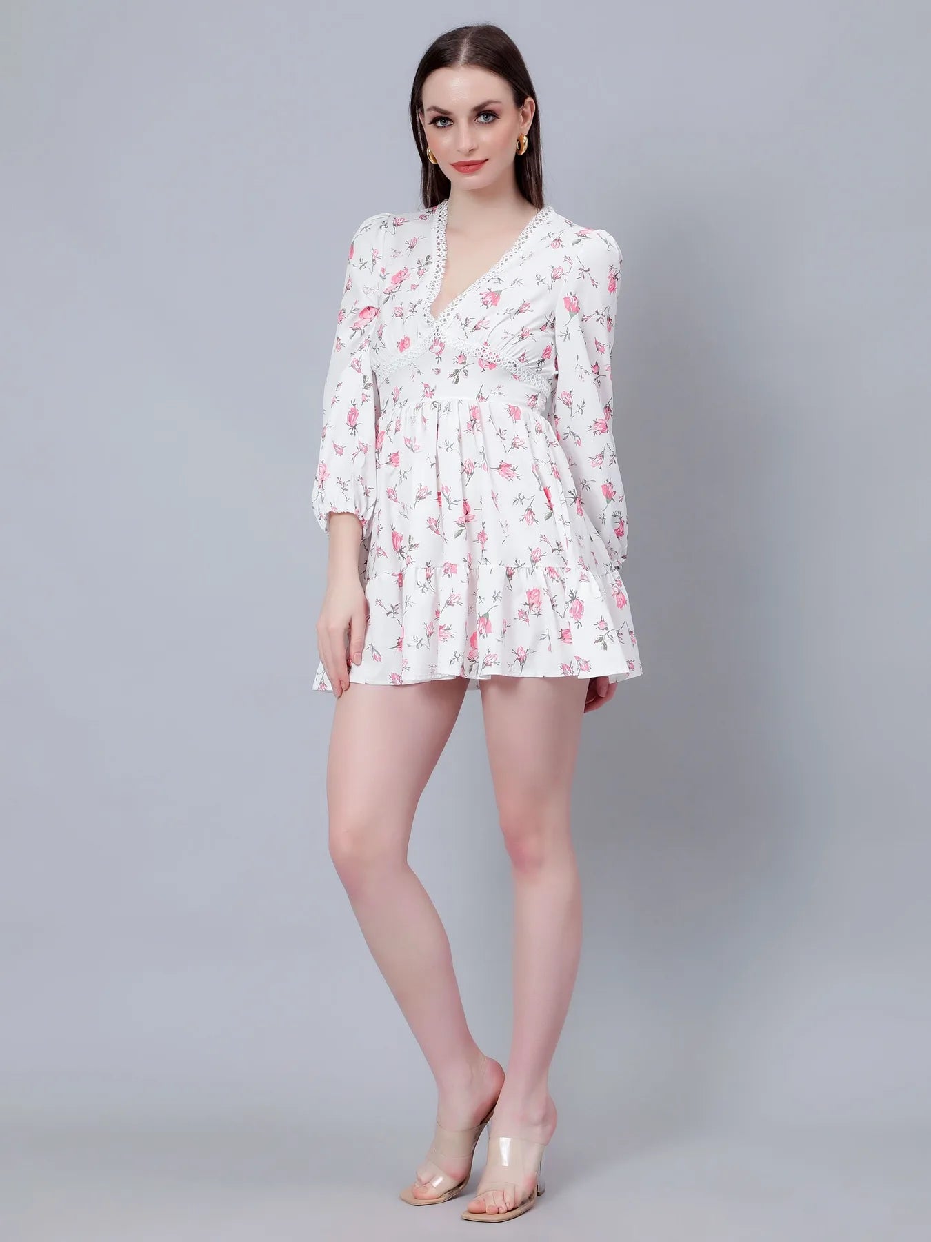 Ditsy Floral Print Mini Dress