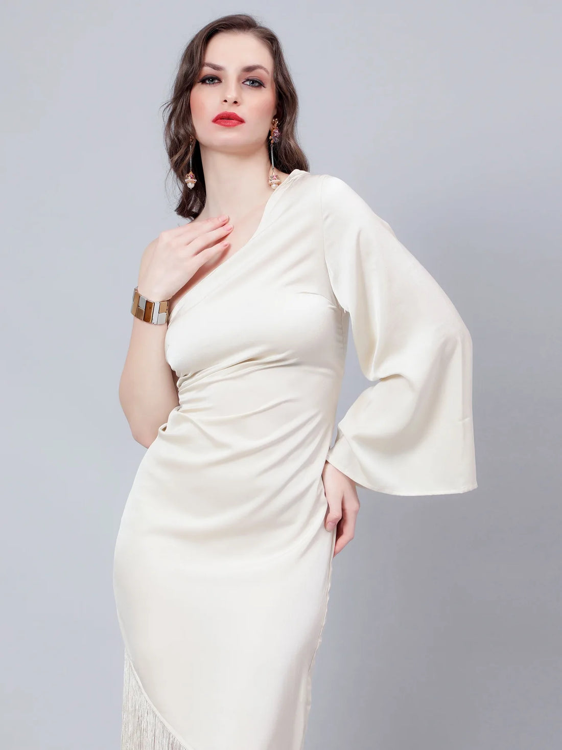 Fringe-Trimmed Party Dress