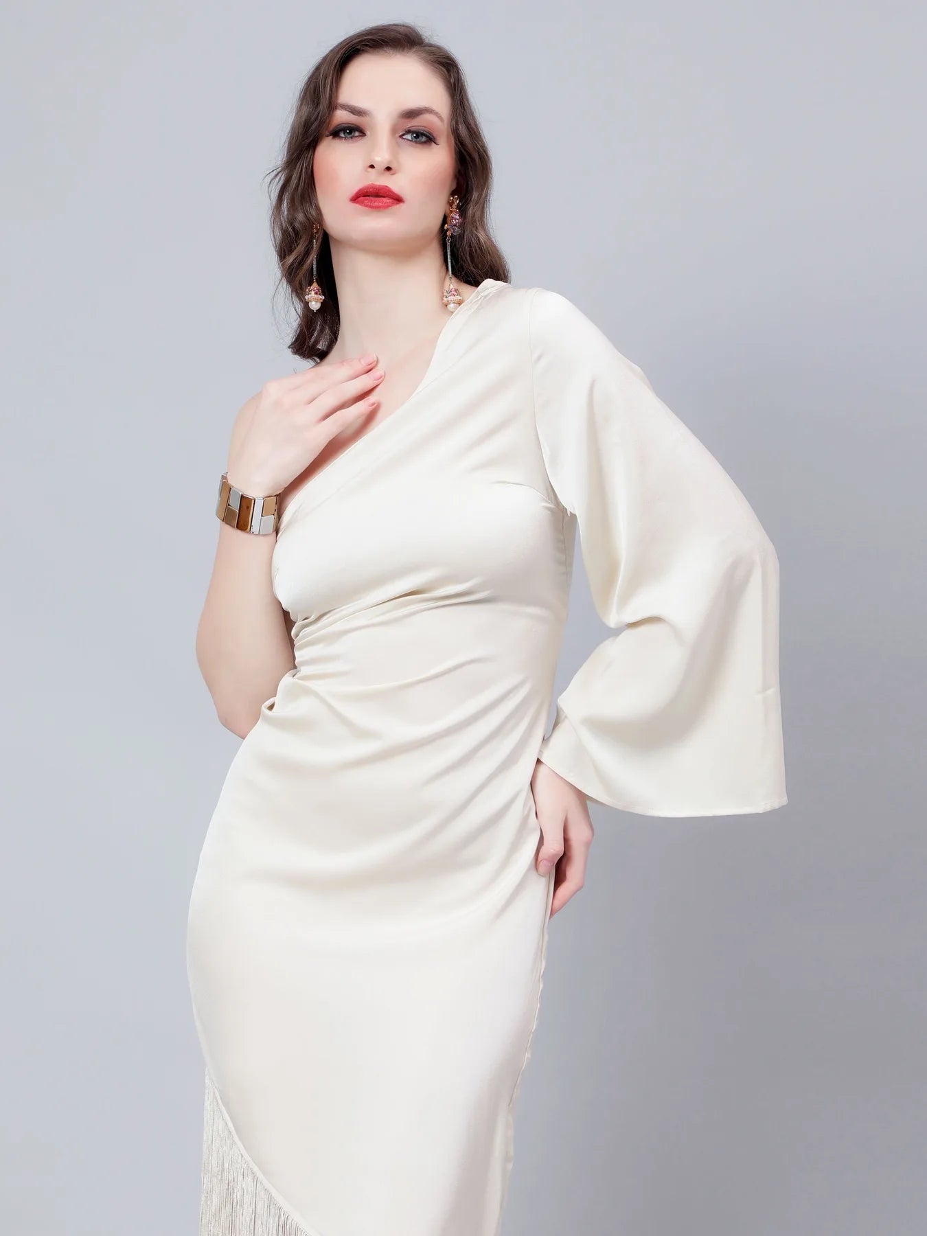 Fringe-Trimmed Party Dress