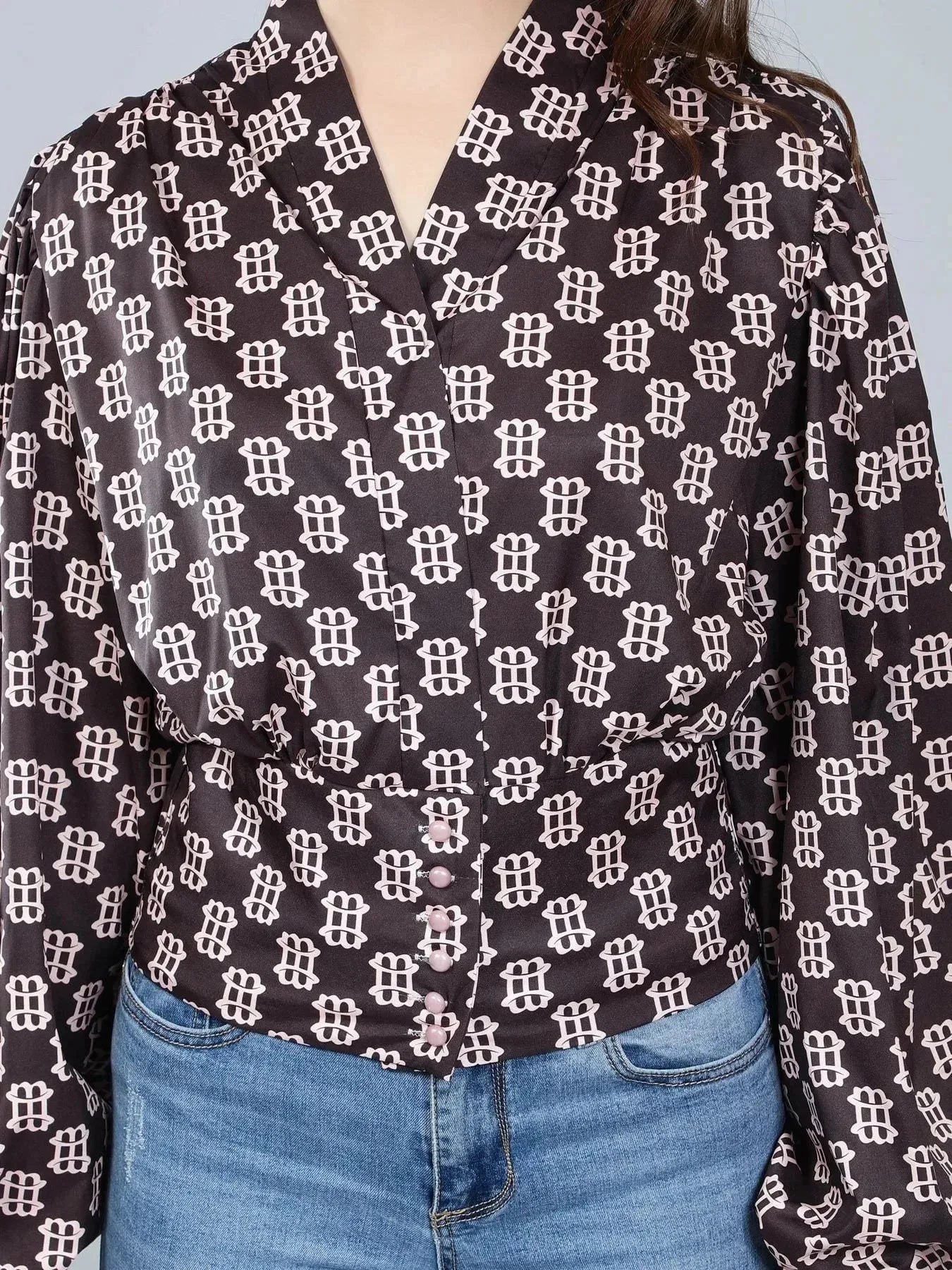 Vintage Printed Blouse