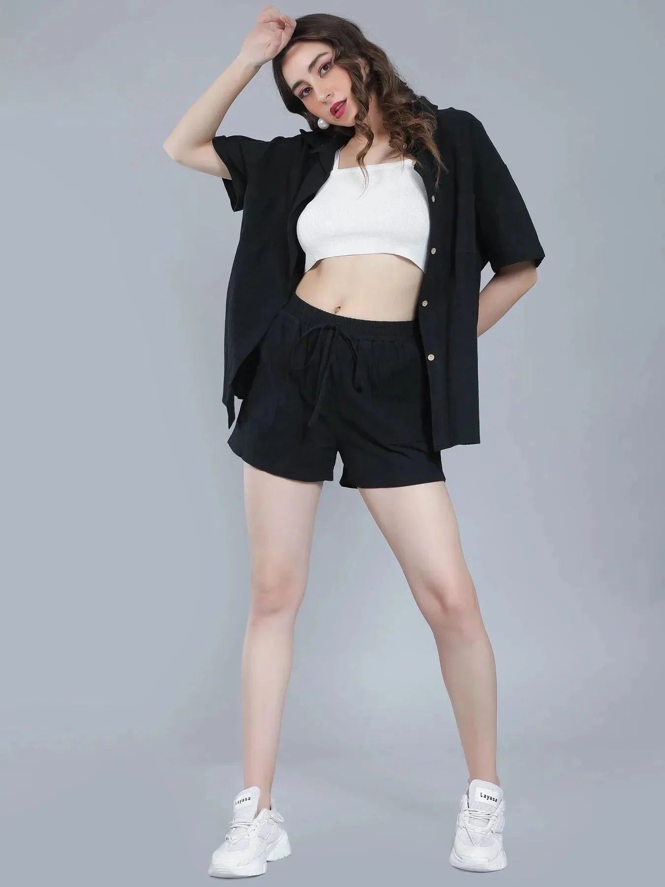 Shirt Shorts Two-Piece Casual Set
