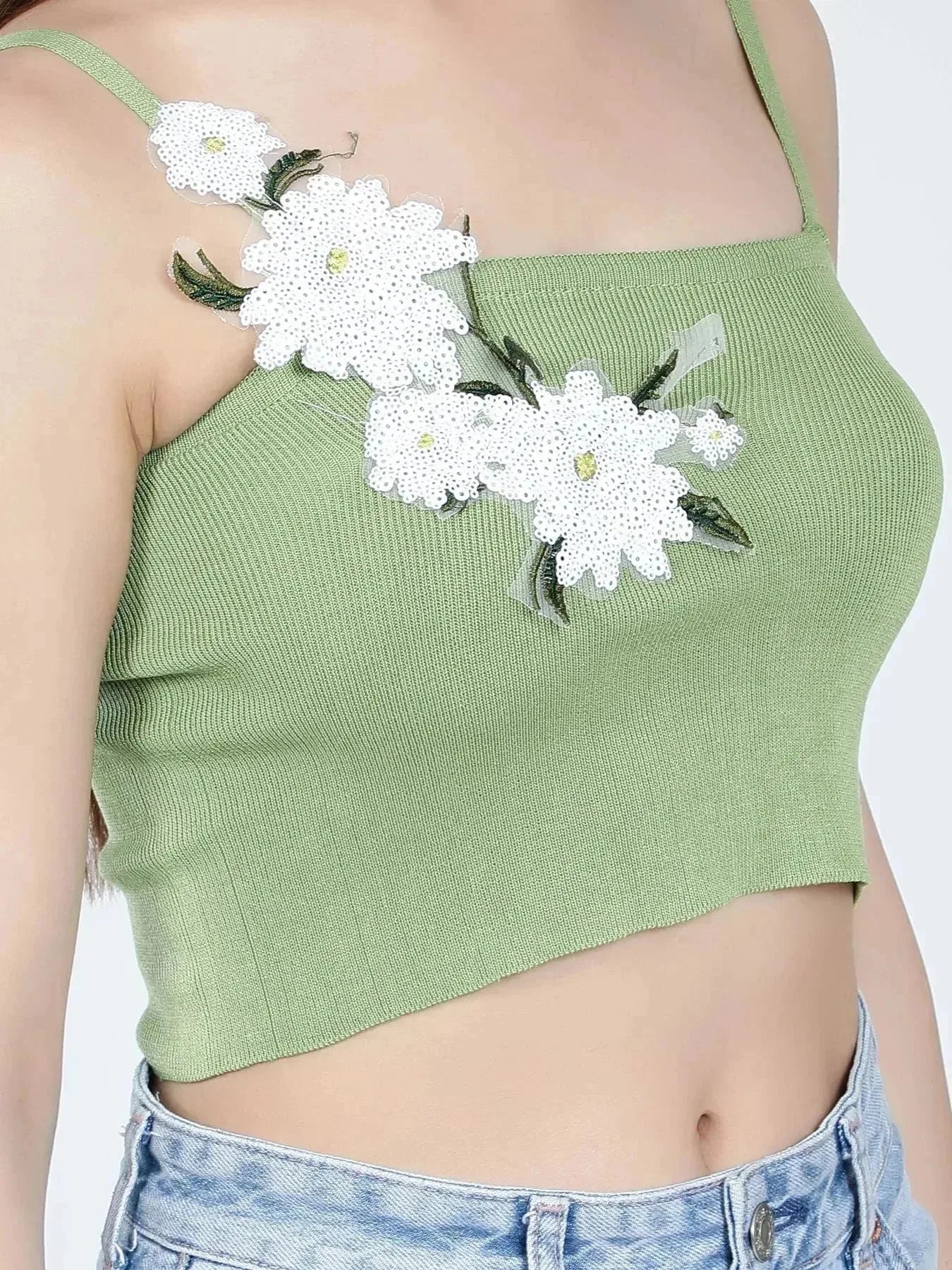 Floral Appliques Cami Top