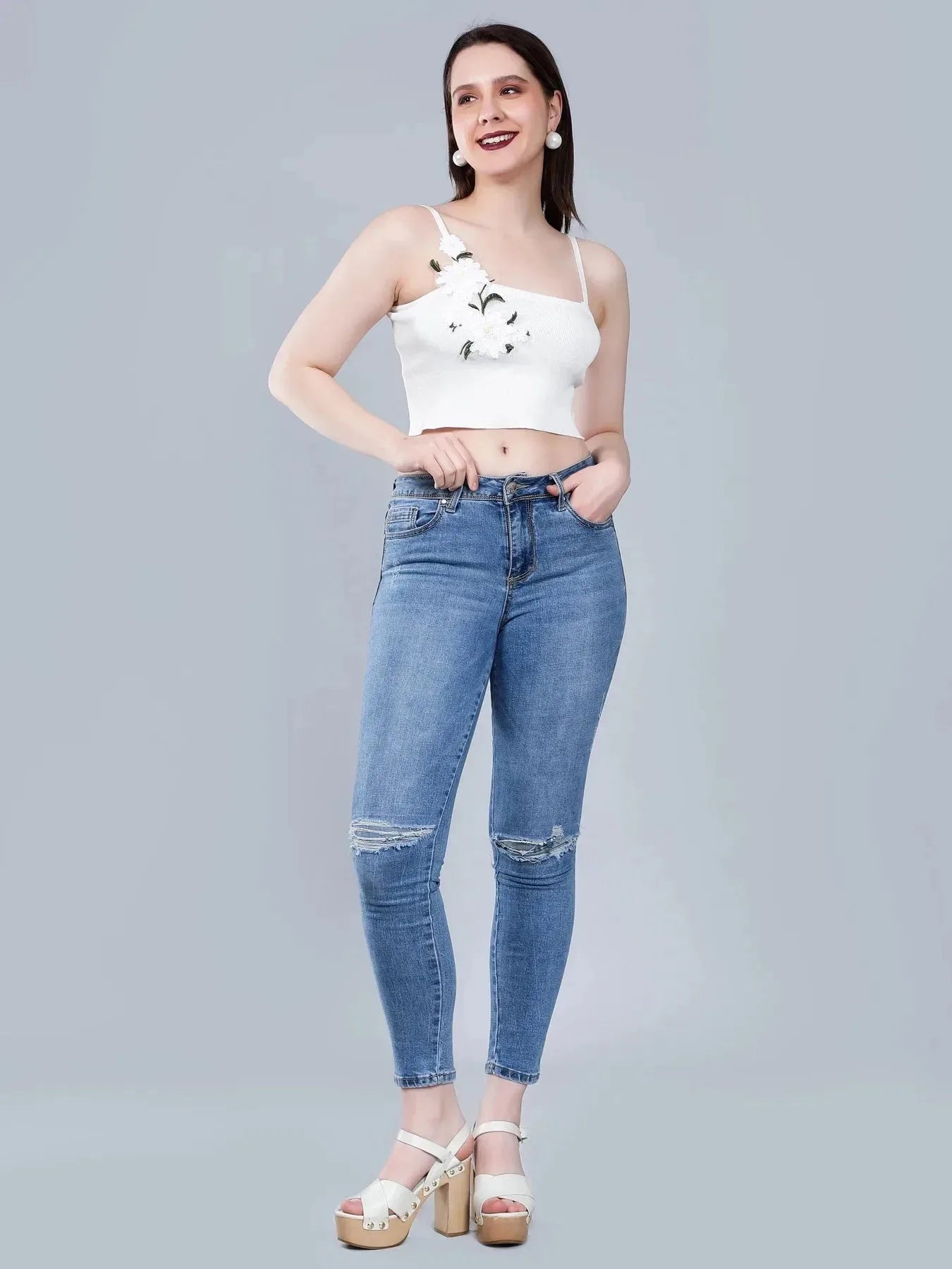 Floral Appliques Cami Top