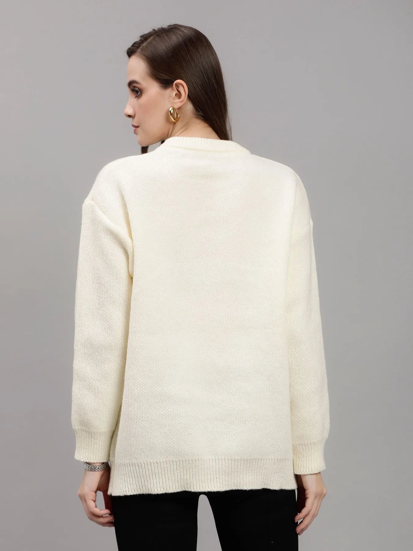 Bunny Patch Knitted Long Pullover