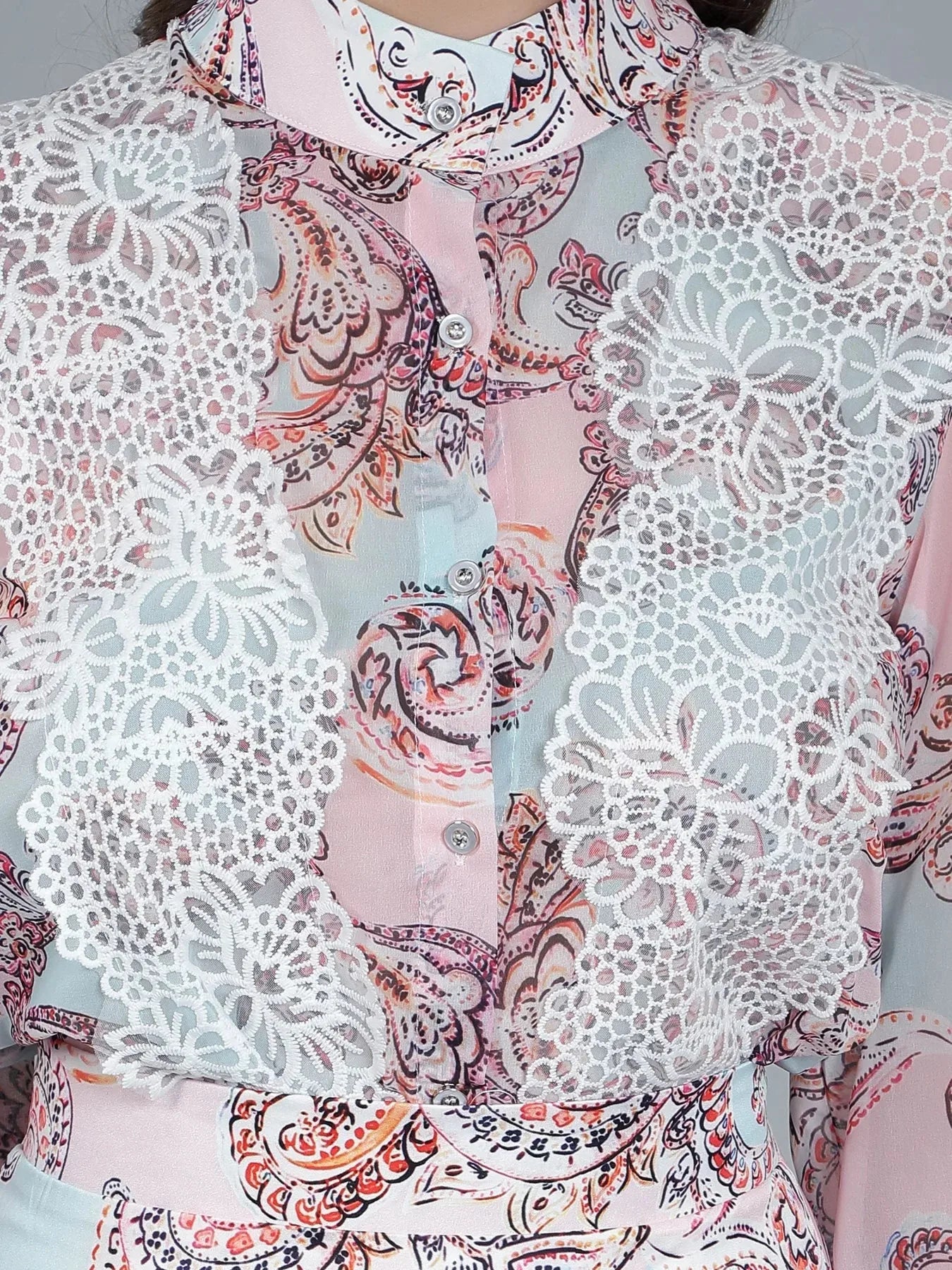 Lace Patchwork Two-Piece Set