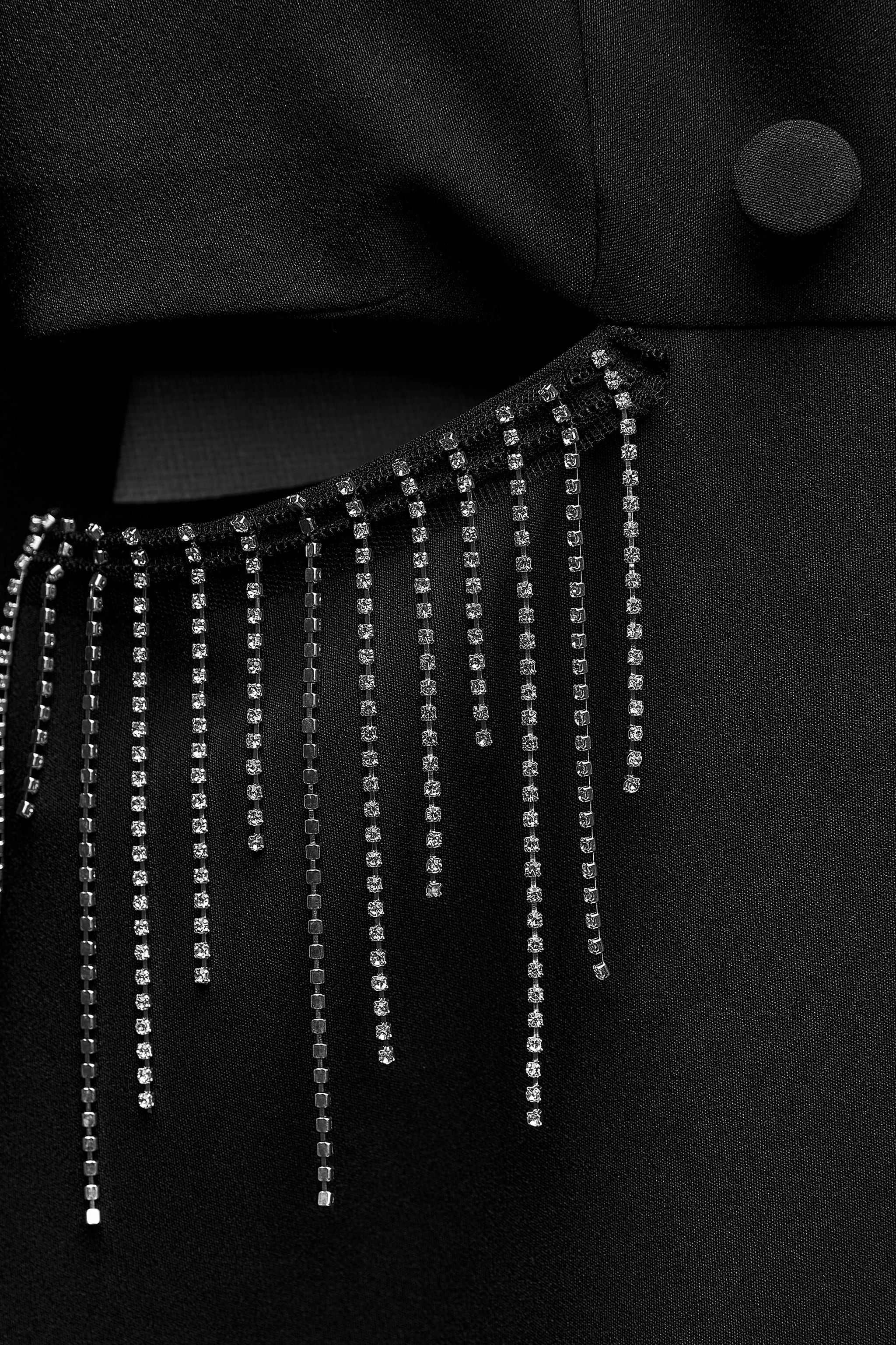 Rhinestones Cut-Out Playsuit