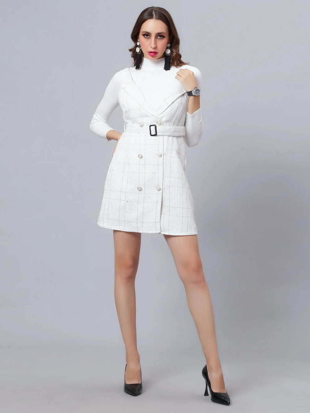 Button Accent Dress