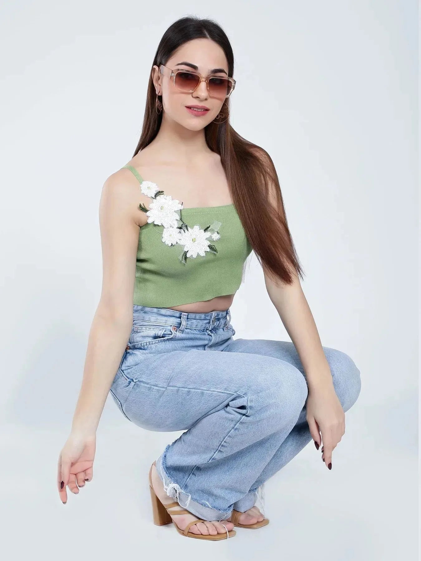 Floral Appliques Cami Top