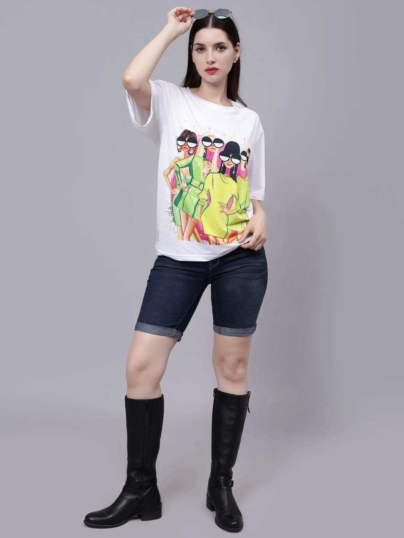 Girl Gang Graphic Oversized T- Shirt