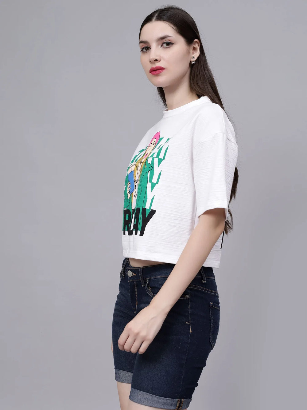 Friday Printed Crop T-Shirt