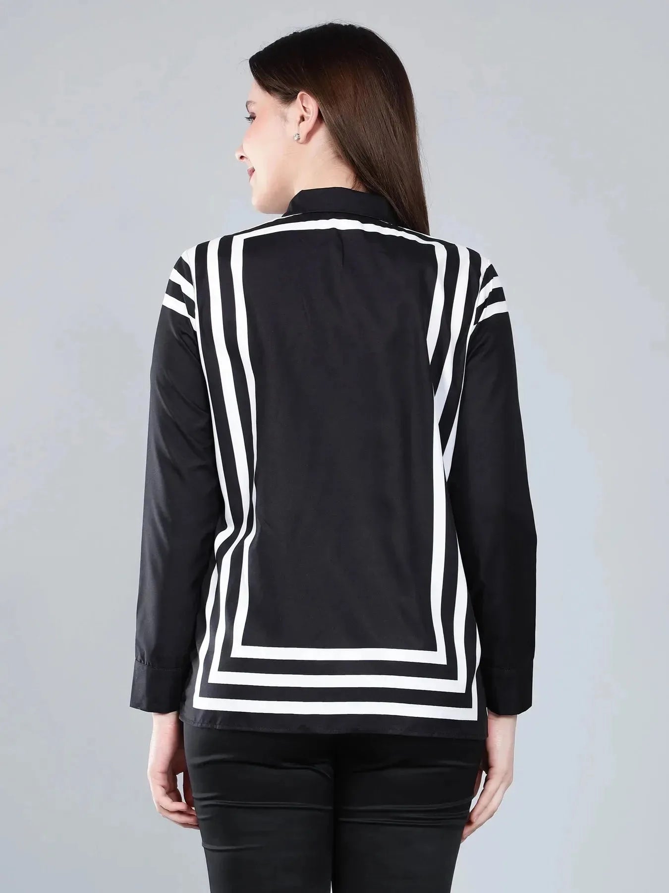 Geometric Striped Shirt