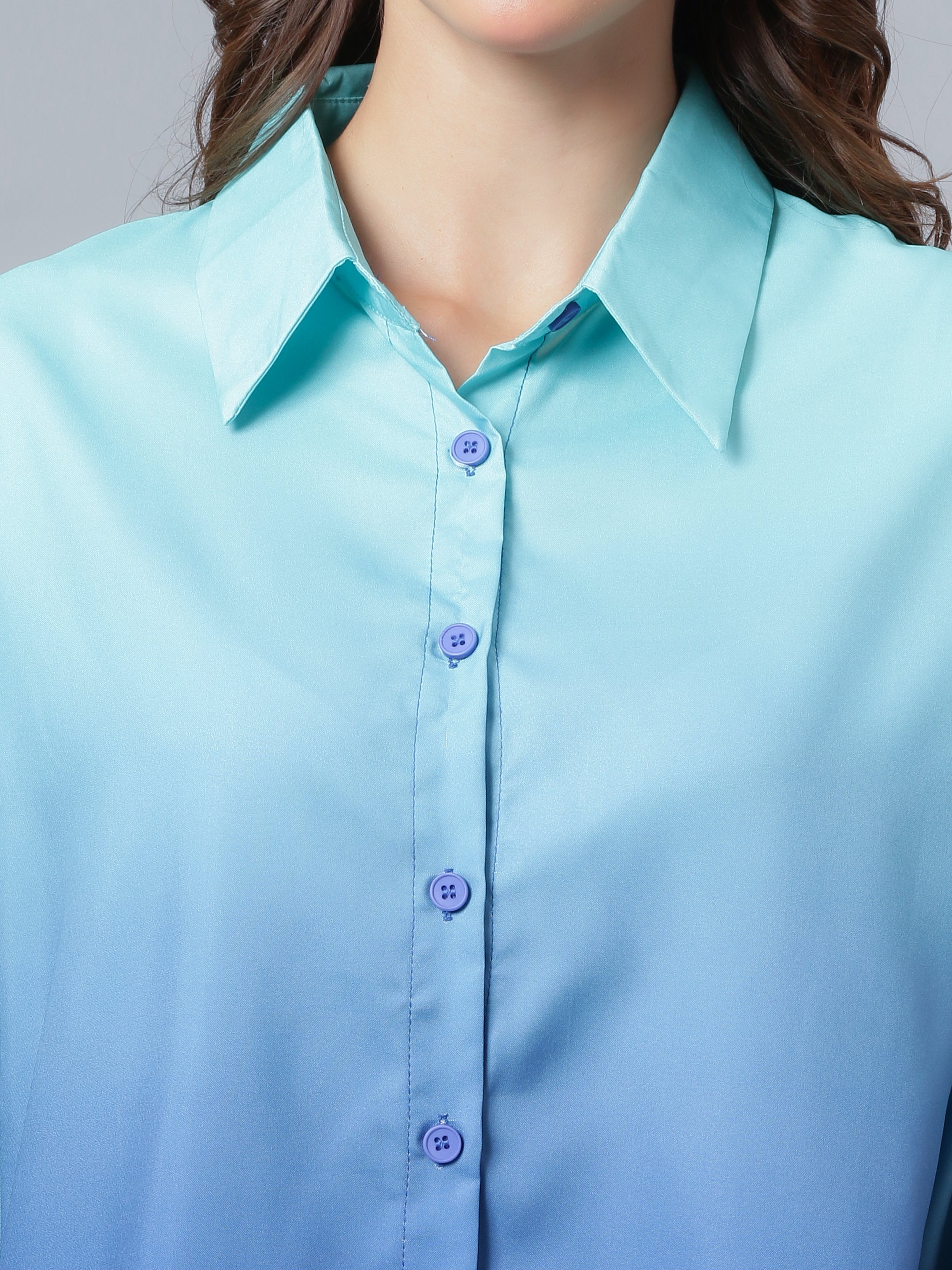 Gradient Blue Two-piece Set