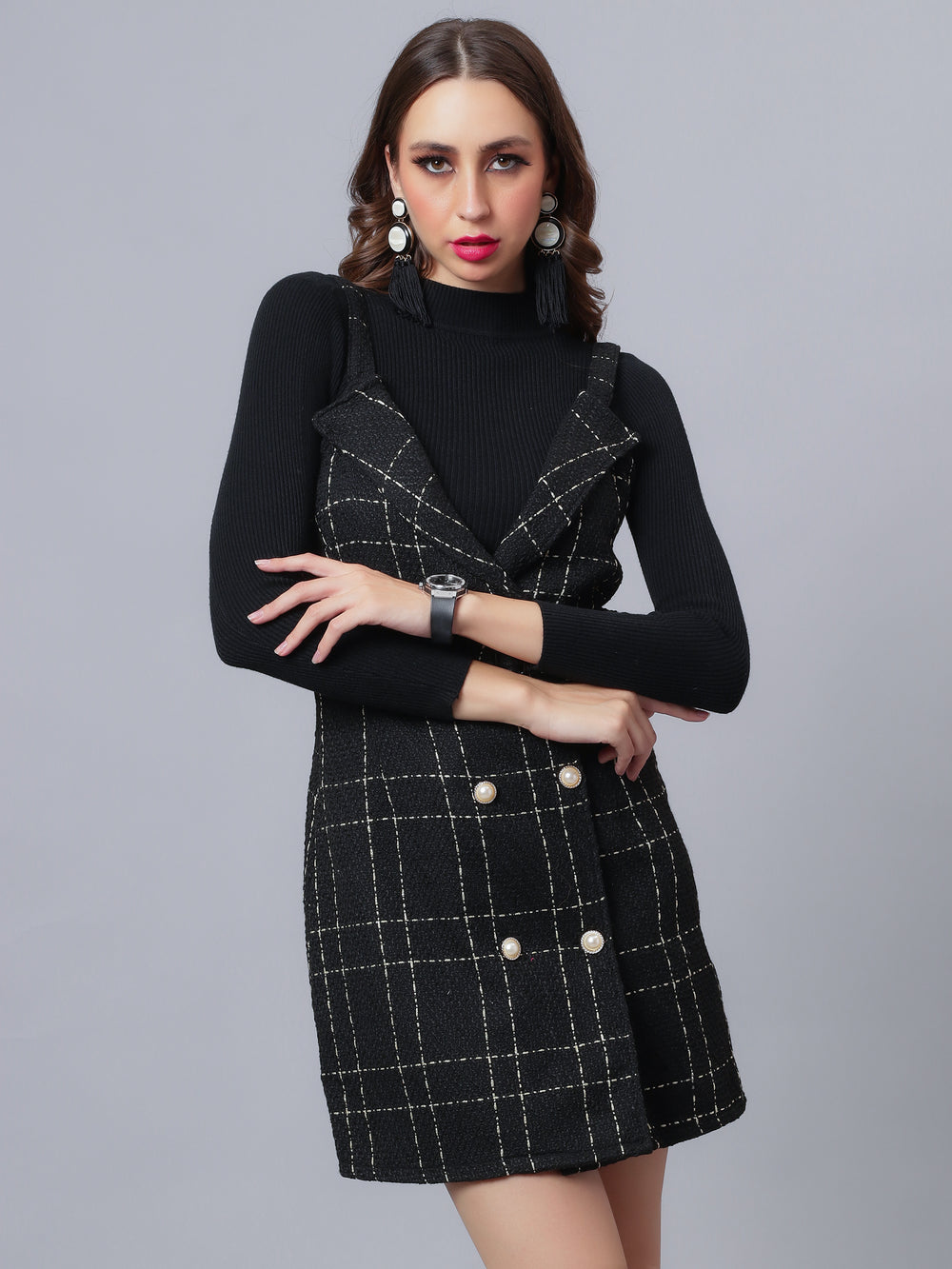 Button Accent Dress
