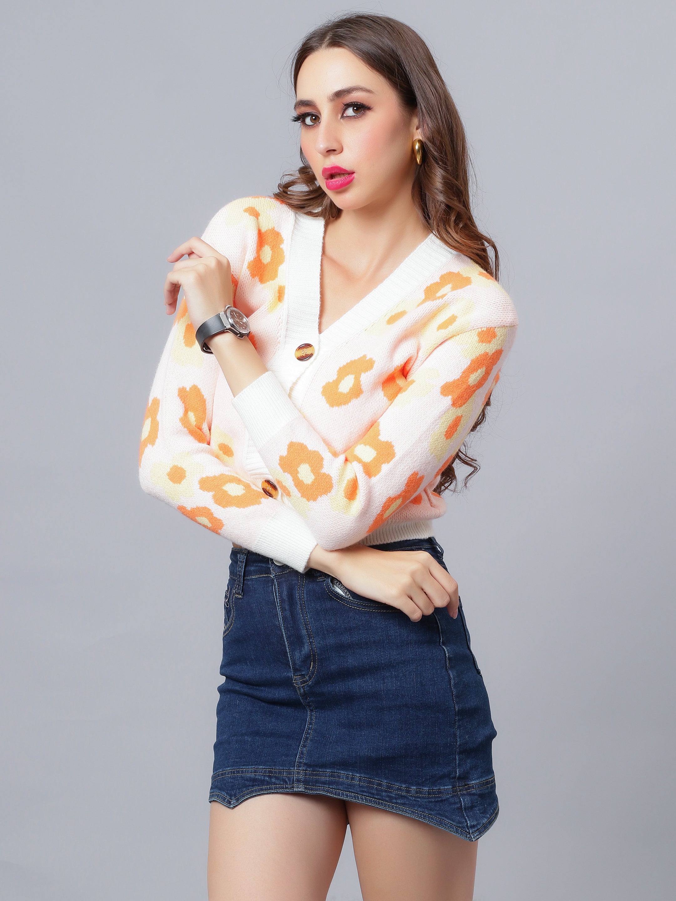 Floral Cardigan Two Piece Set