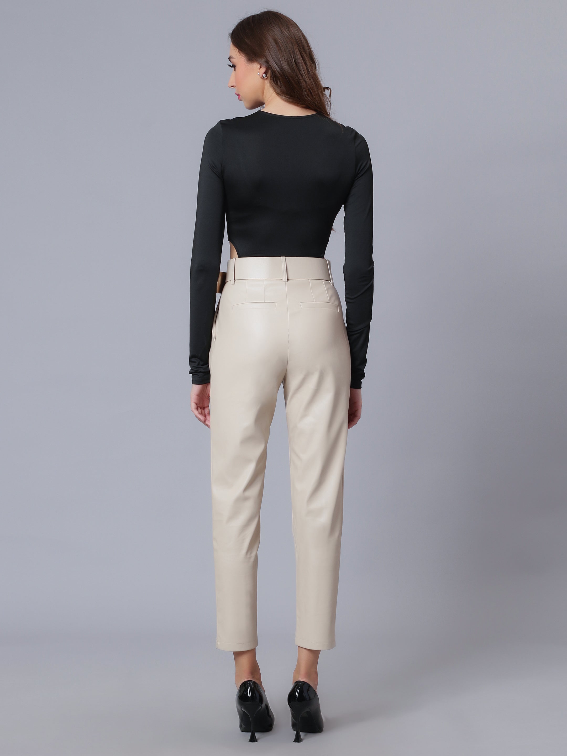 Faux Leather Winter Pants