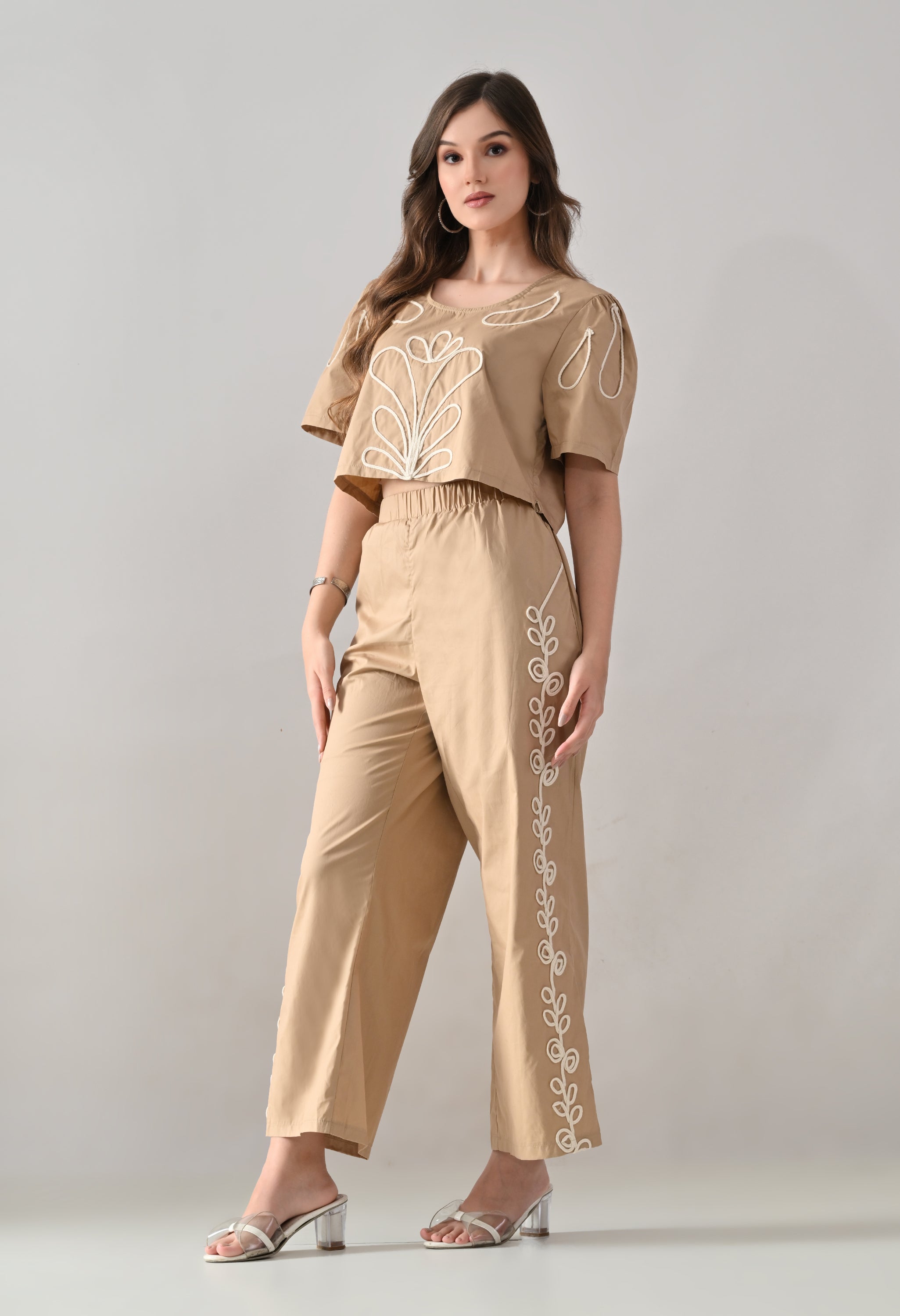 Embroidered Ease Two-Piece Set