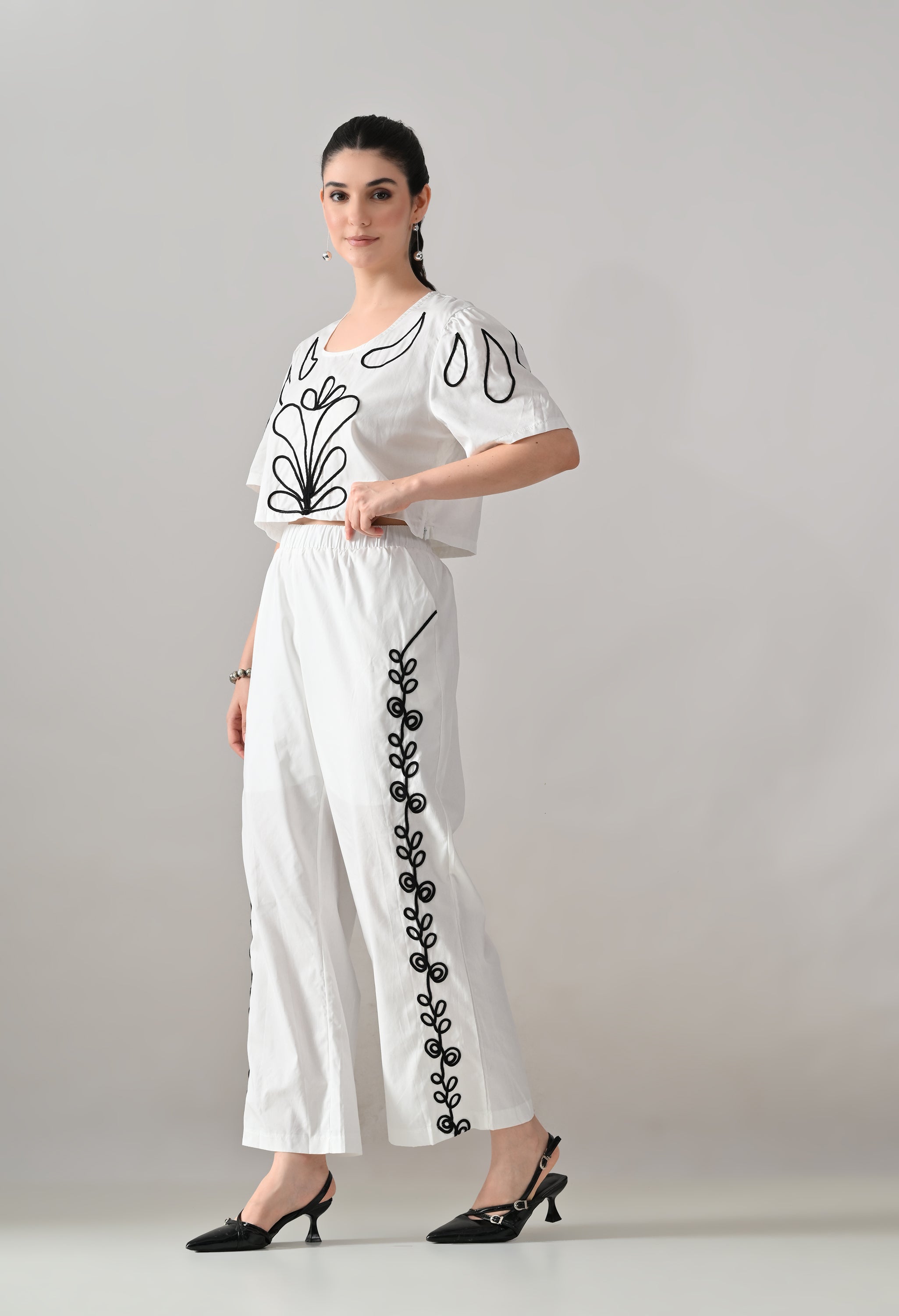 Embroidered Ease Two-Piece Set