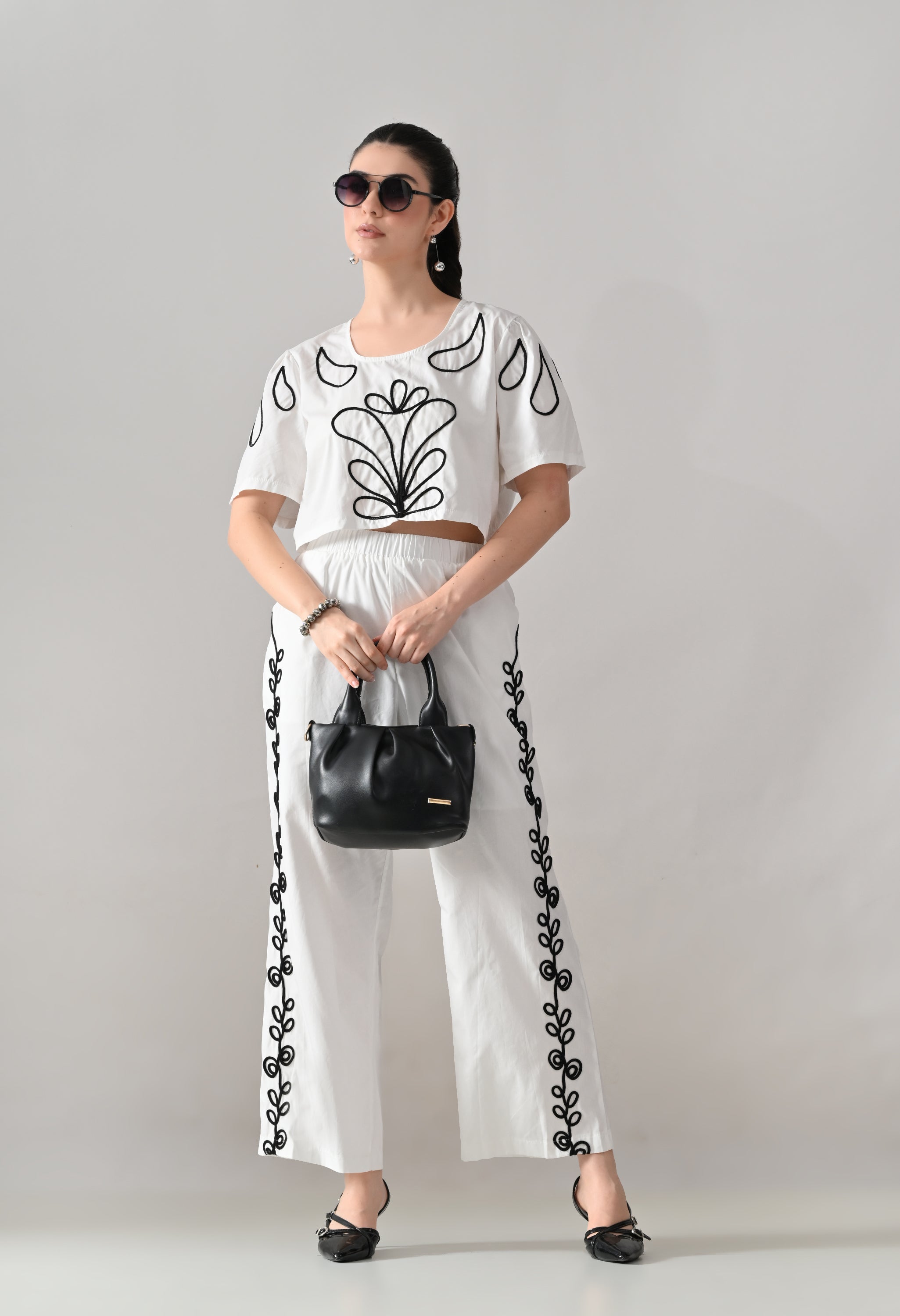Embroidered Ease Two-Piece Set