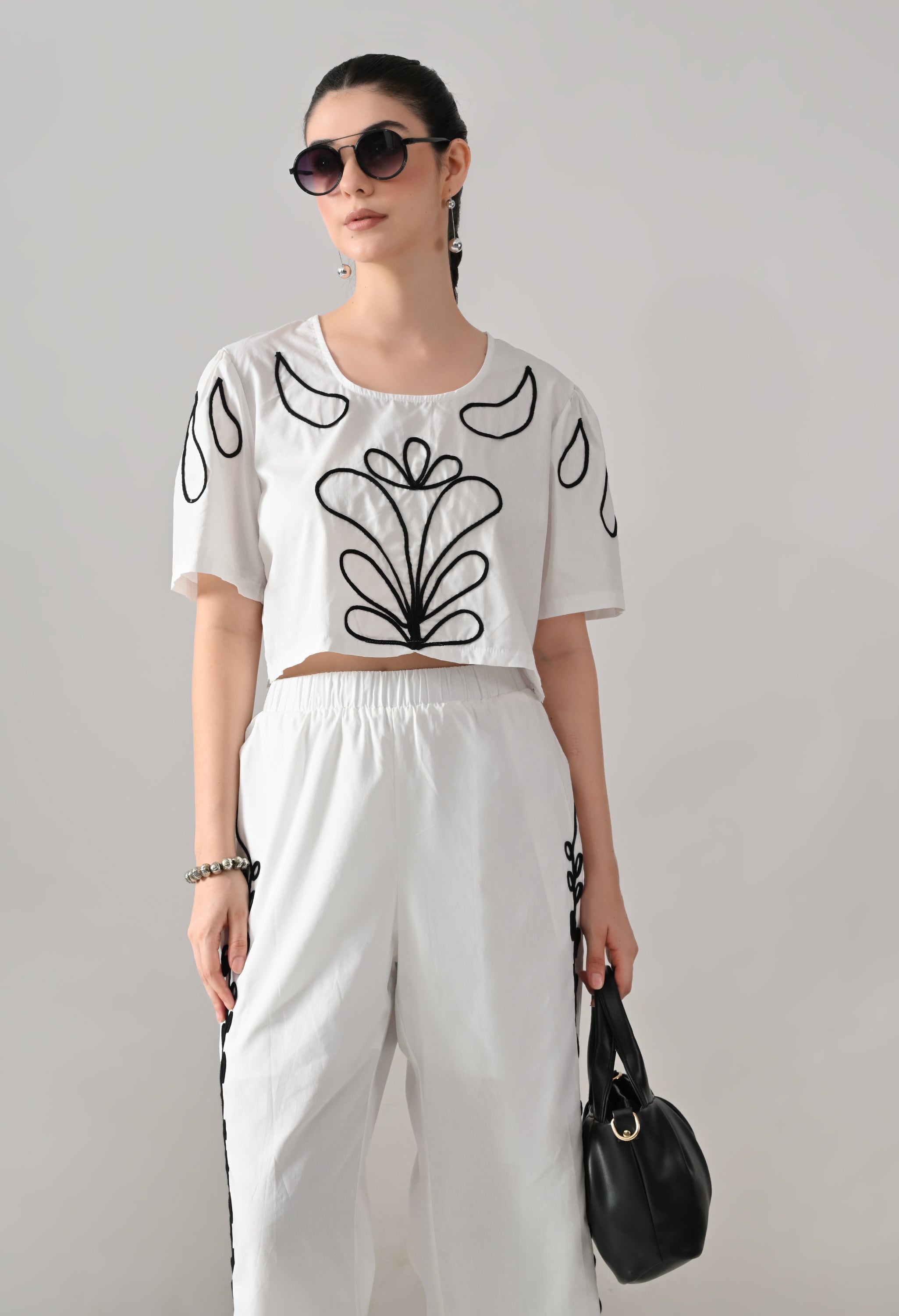 Embroidered Ease Two-Piece Set