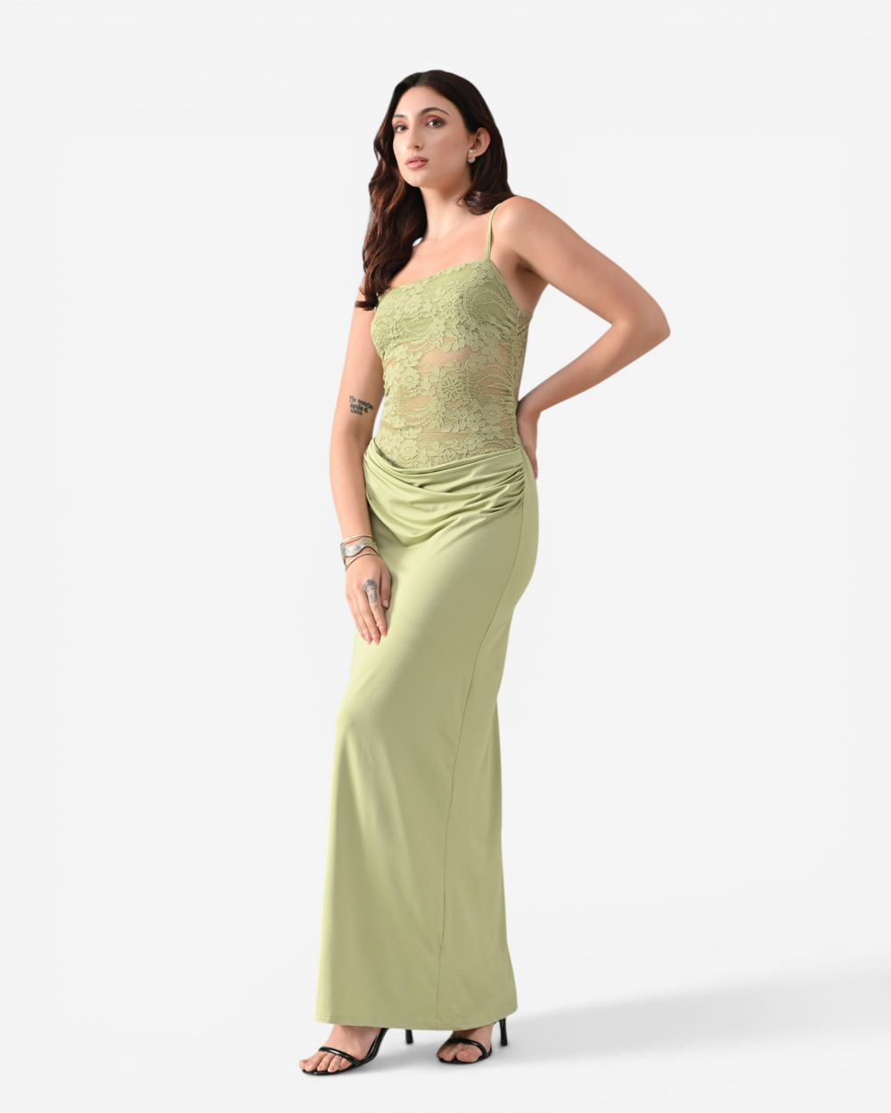 Lace Bodice Maxi Dress