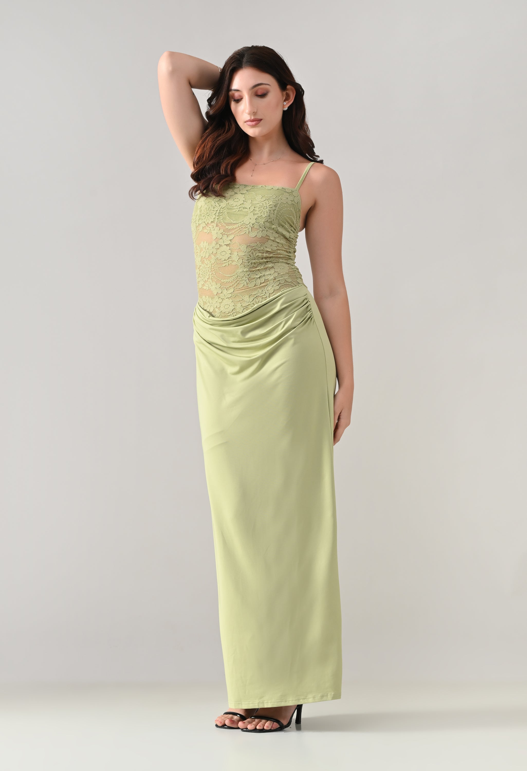 Lace Bodice Maxi Dress
