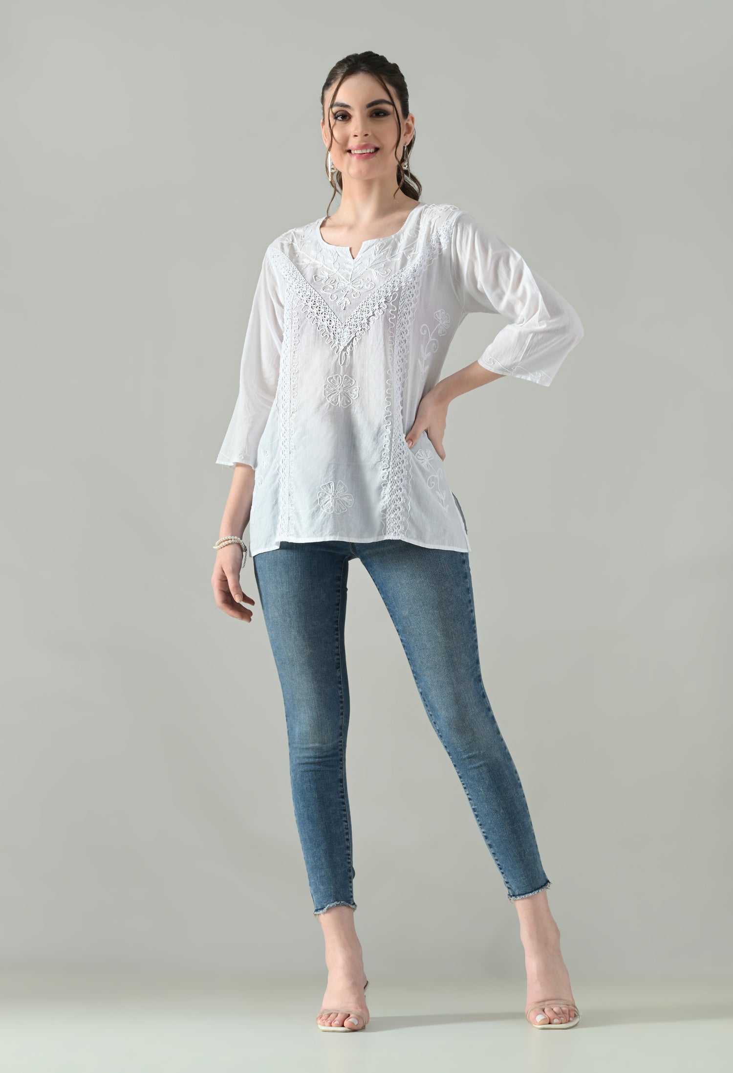 Sweetheart Bloom Embroidered Top