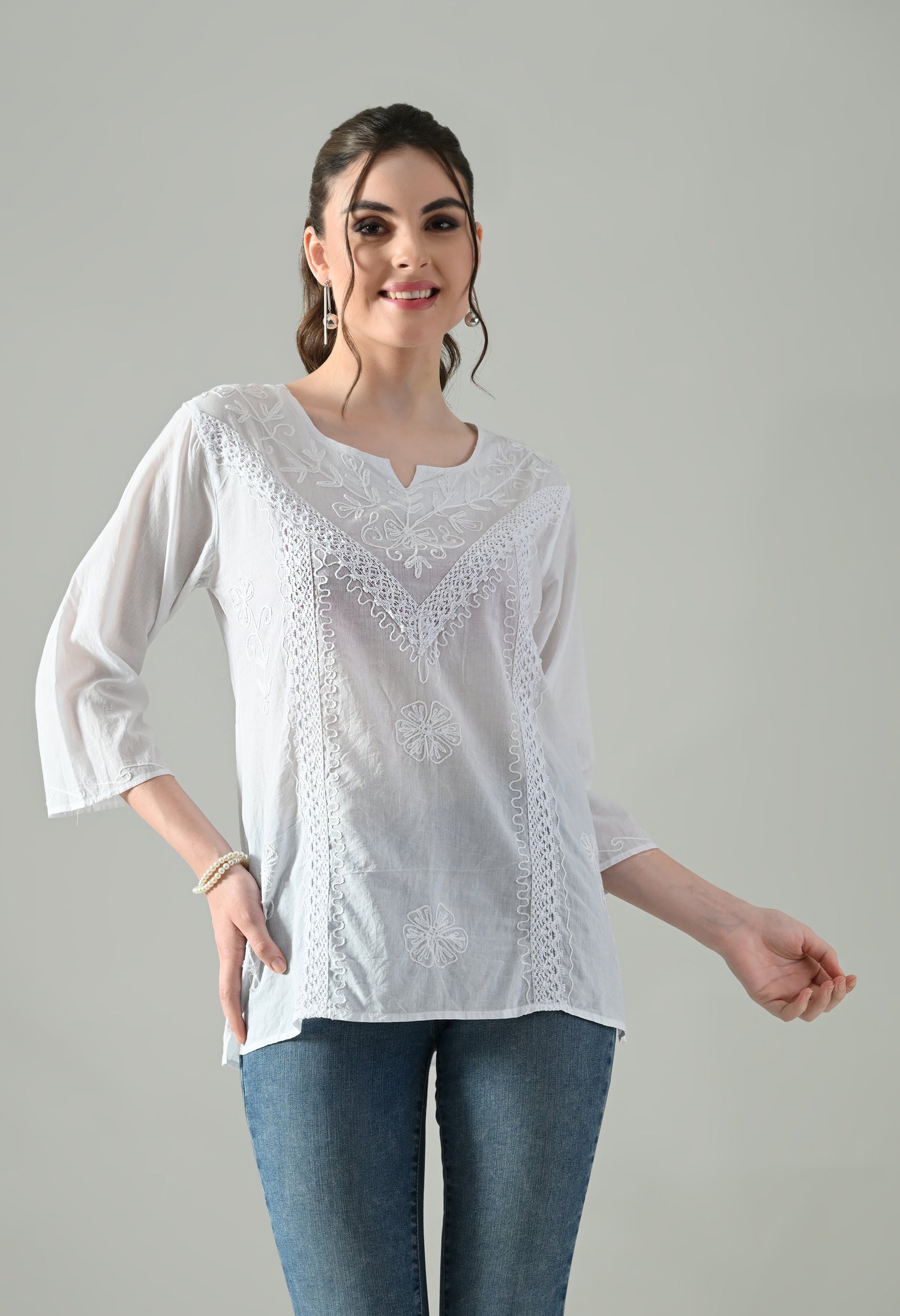 Sweetheart Bloom Embroidered Top