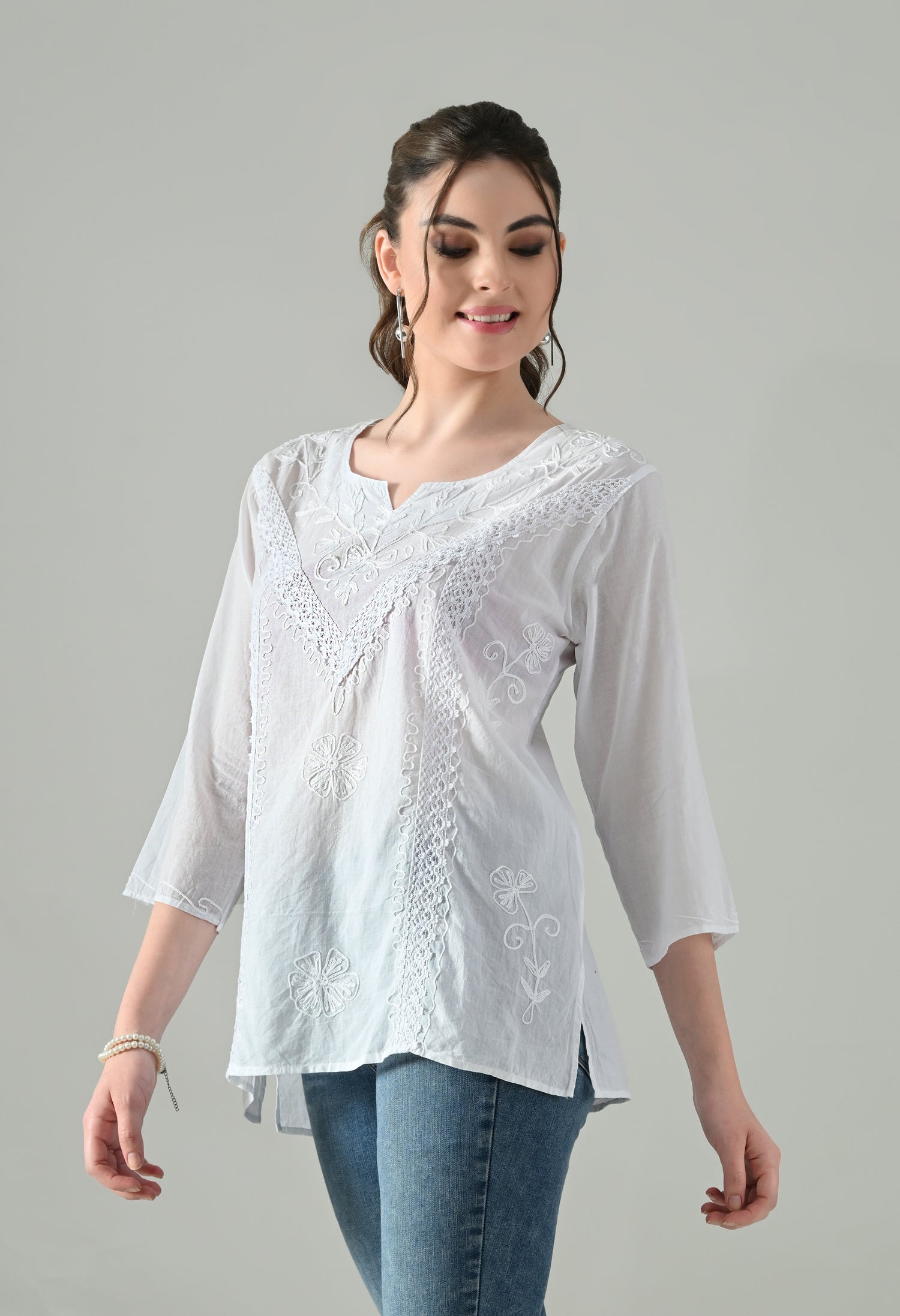 Sweetheart Bloom Embroidered Top