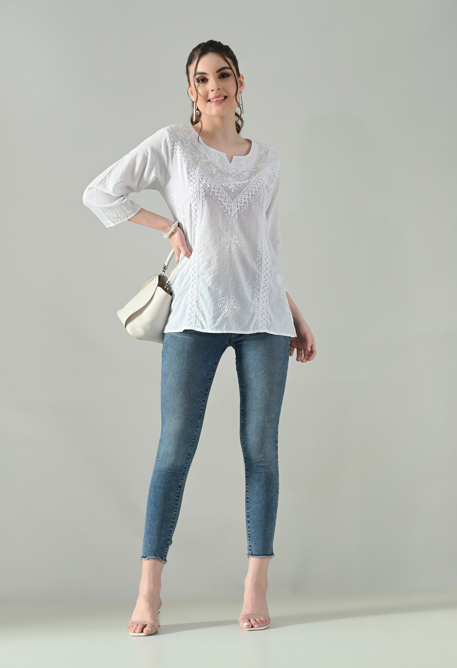 Sweetheart Bloom Embroidered Top