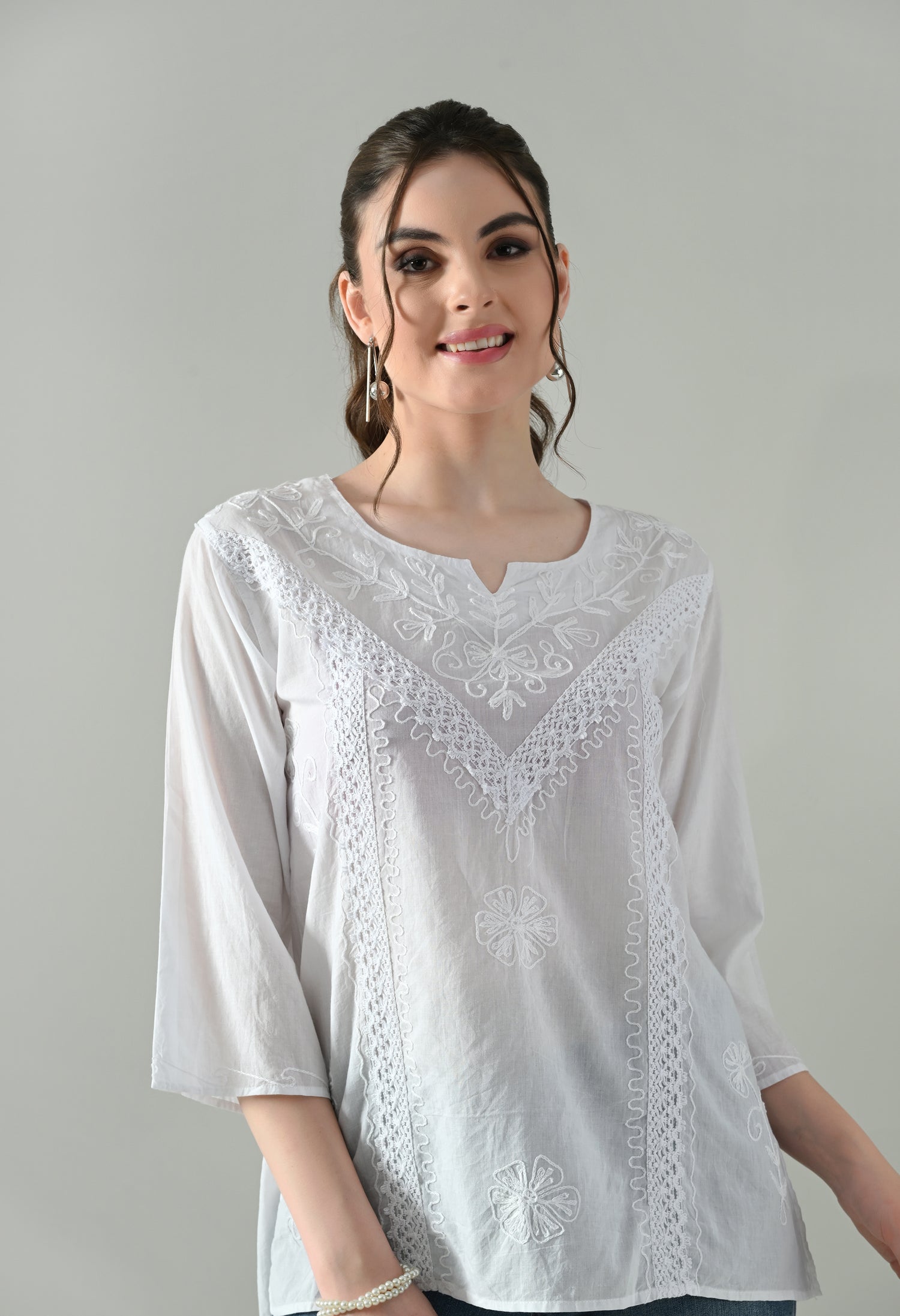 Sweetheart Bloom Embroidered Top