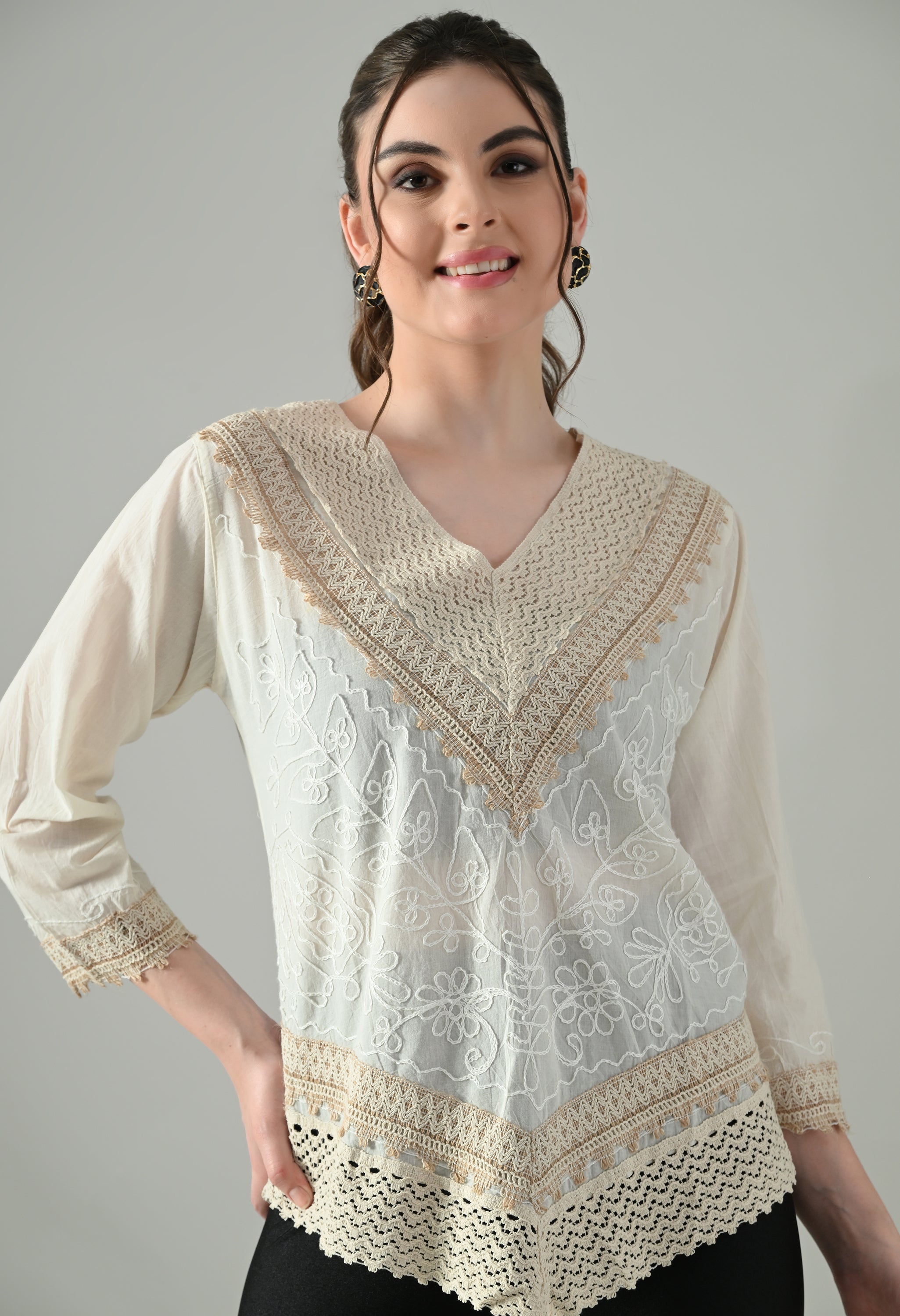 Flora Grace Embroidered Top